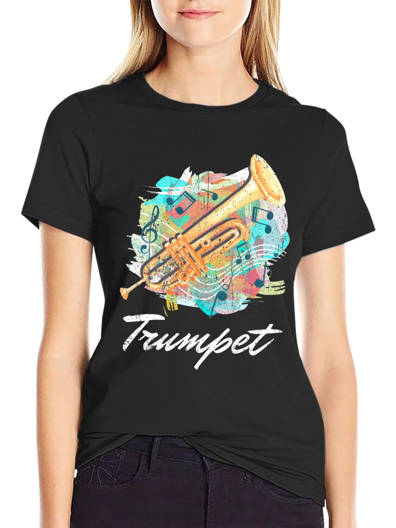Trumpet Music T-Shirt - Band Instrument Tee