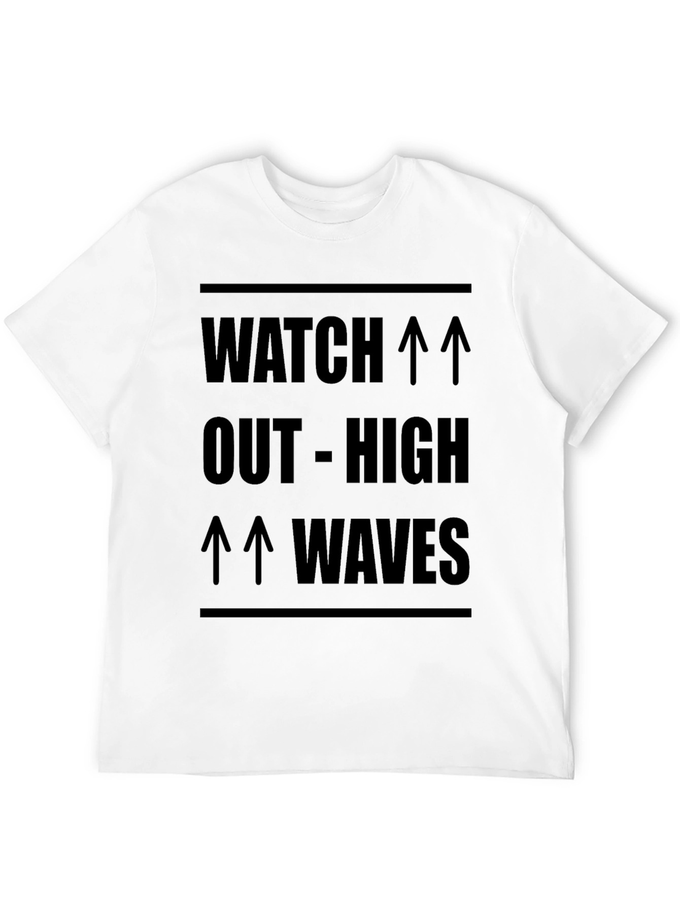 Watch Out High Waves Black Graphic Tee
