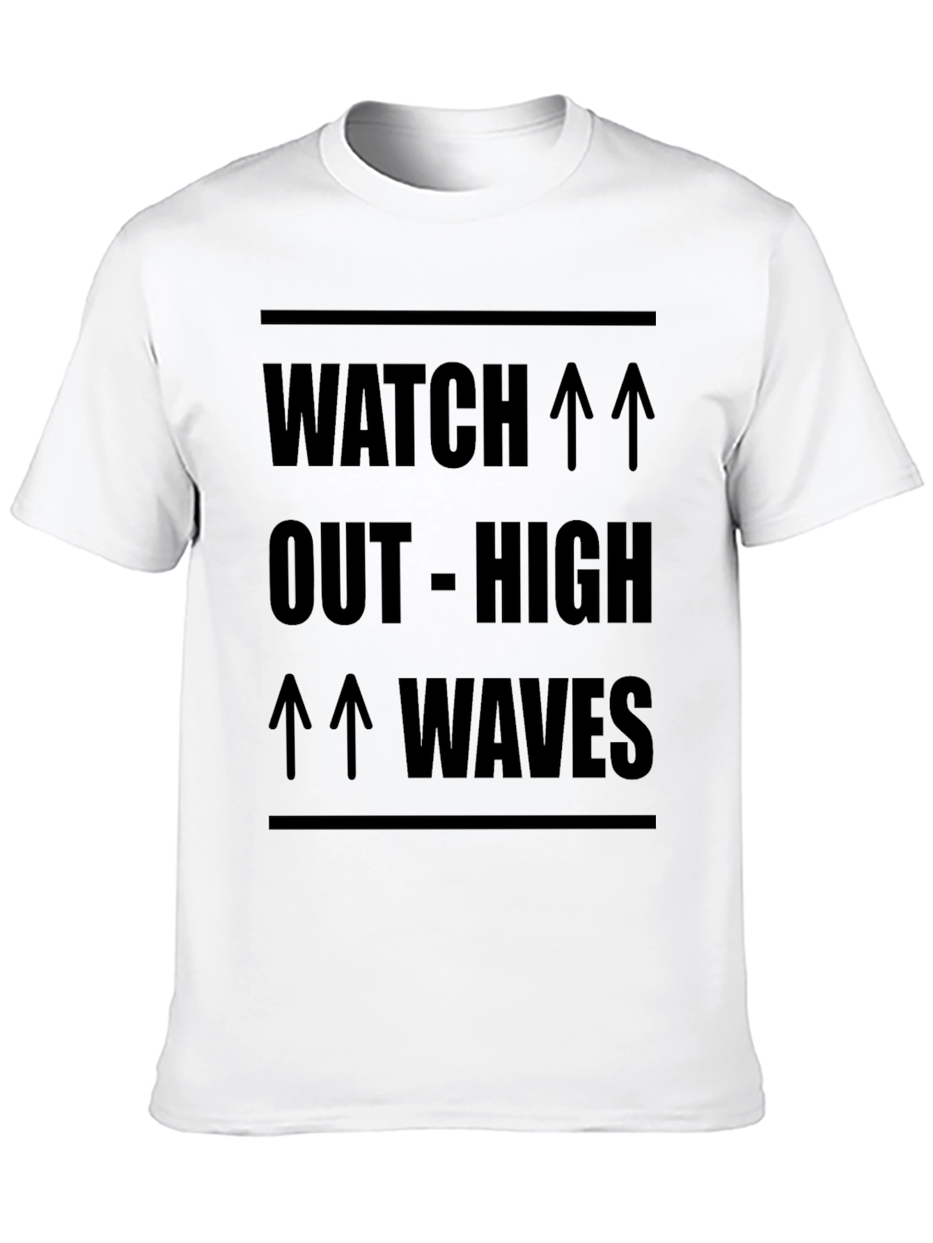 Watch Out High Waves Black Graphic Tee