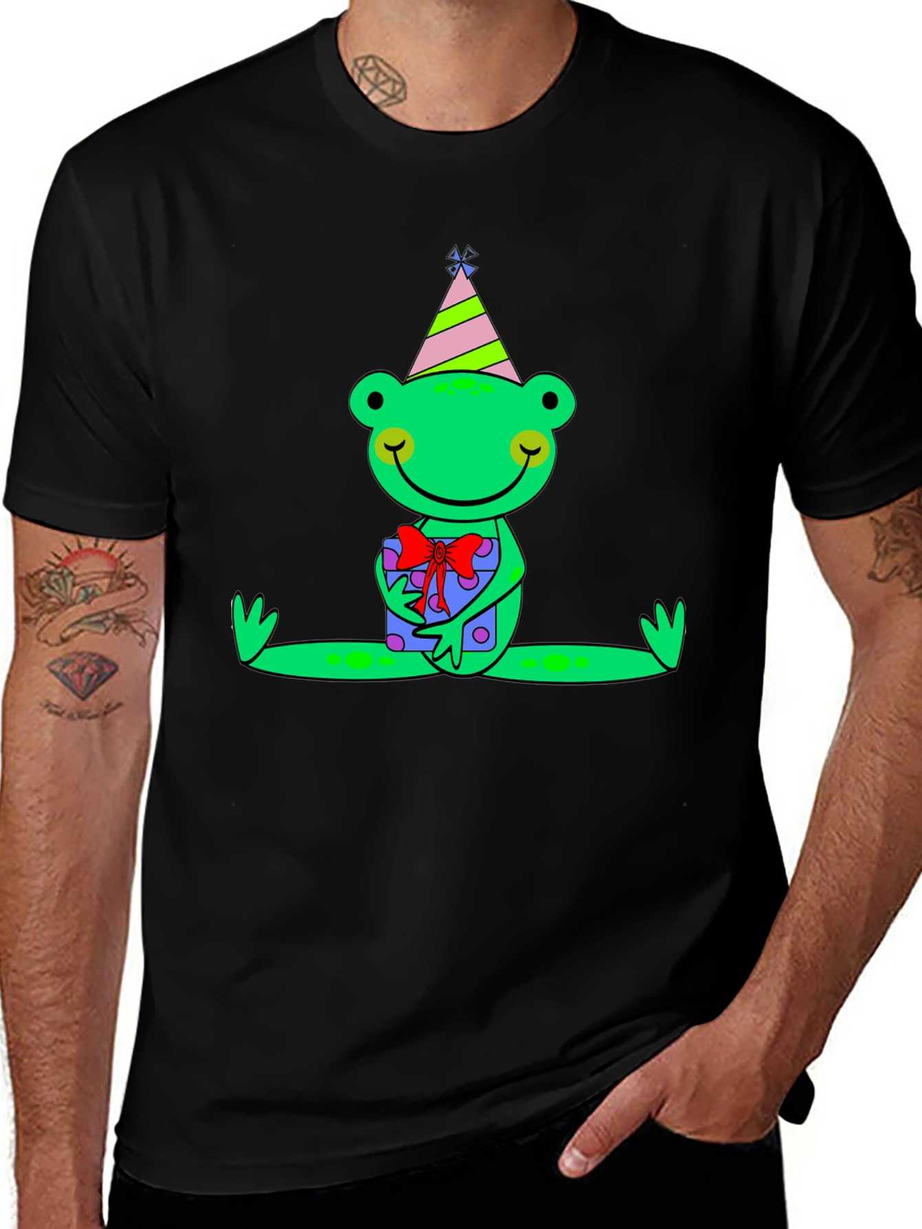 Party Frog Graphic Tee - Unique Birthday Gift
