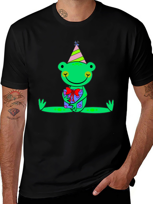 Party Frog Graphic Tee - Unique Birthday Gift