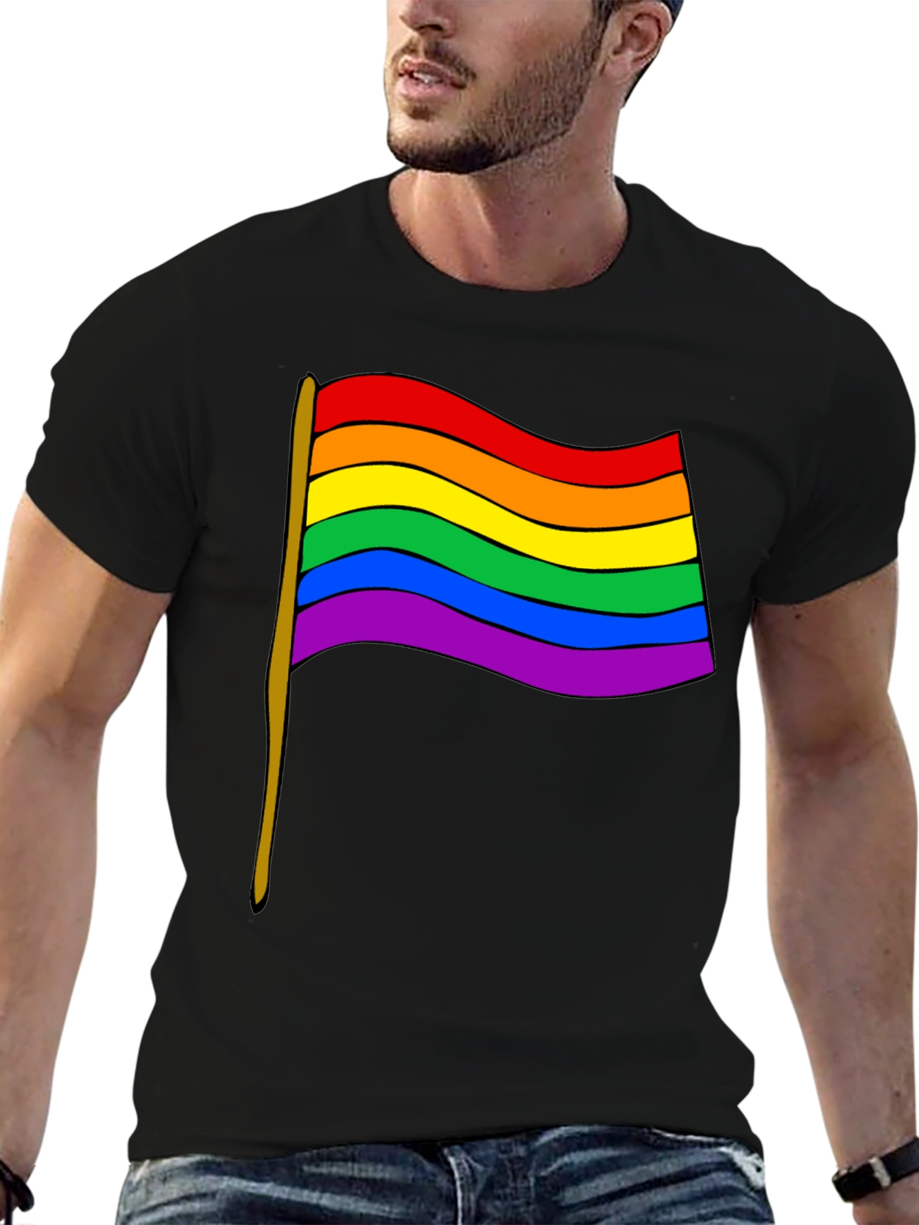 Pride Flag Graphic Tee - Unisex