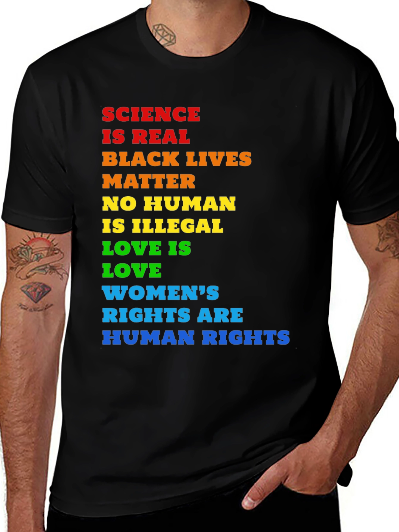 Equality T-Shirt: Science BLM Human Rights