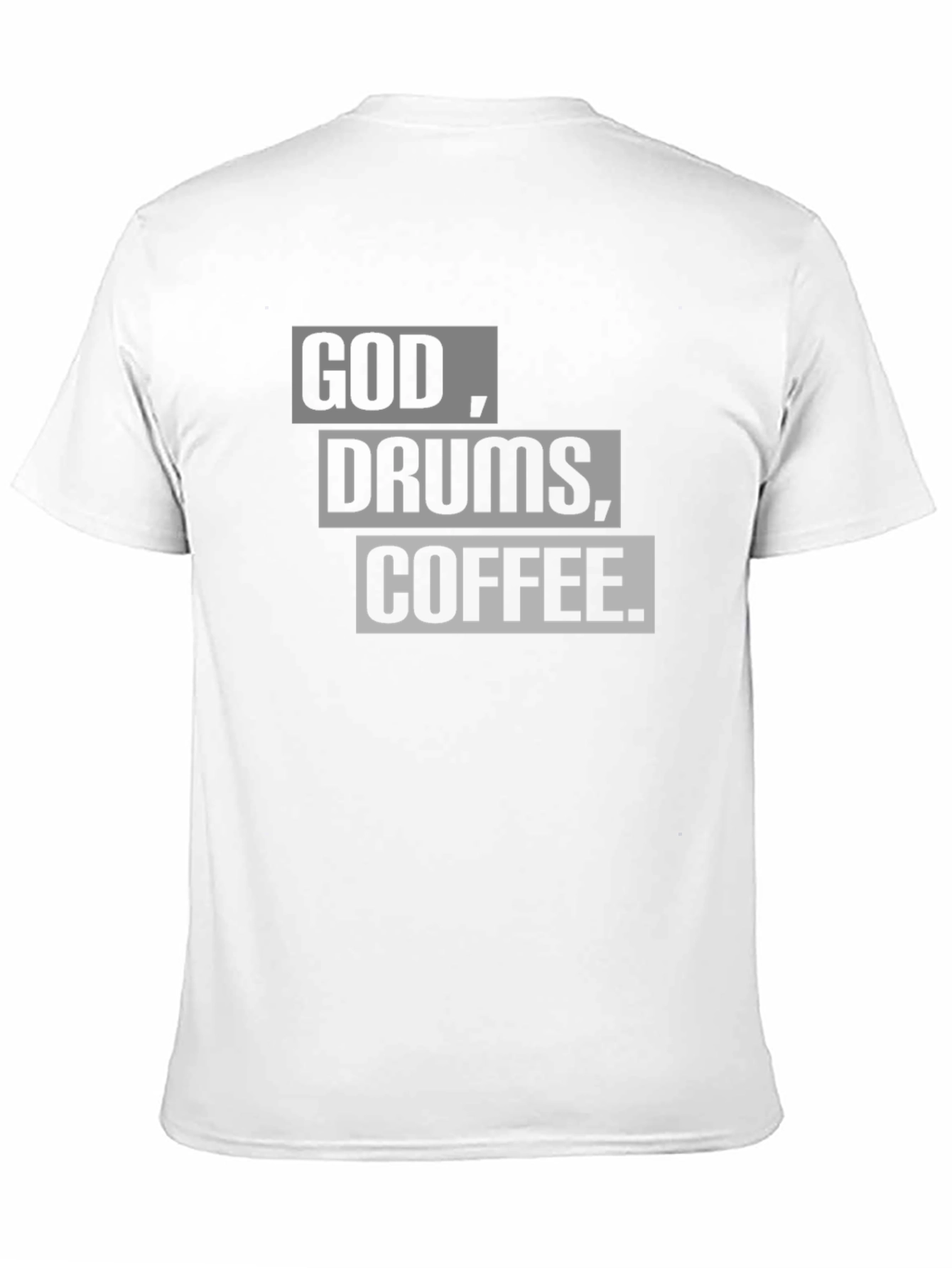 God Drums Coffee T-Shirt - Black
