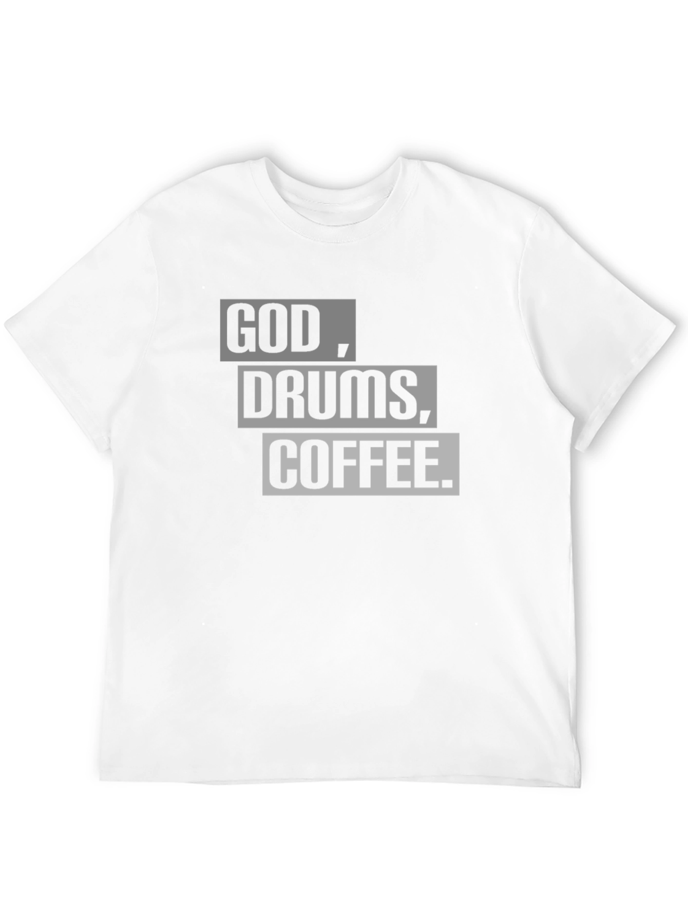 God Drums Coffee T-Shirt - Black
