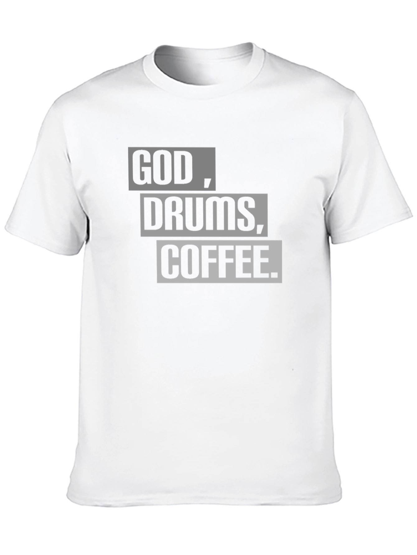 God Drums Coffee T-Shirt - Black