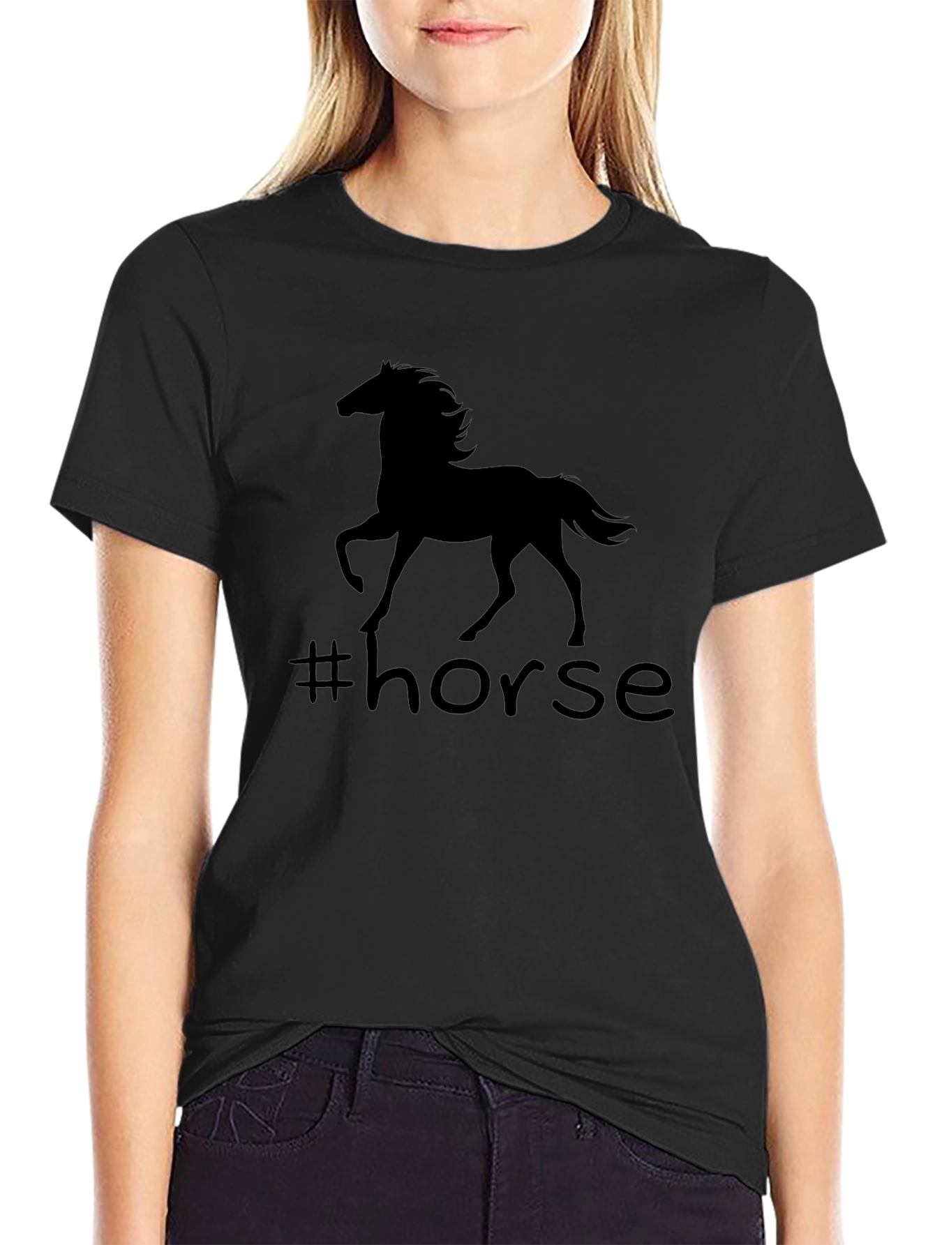 Horse Graphic Black T-Shirt
