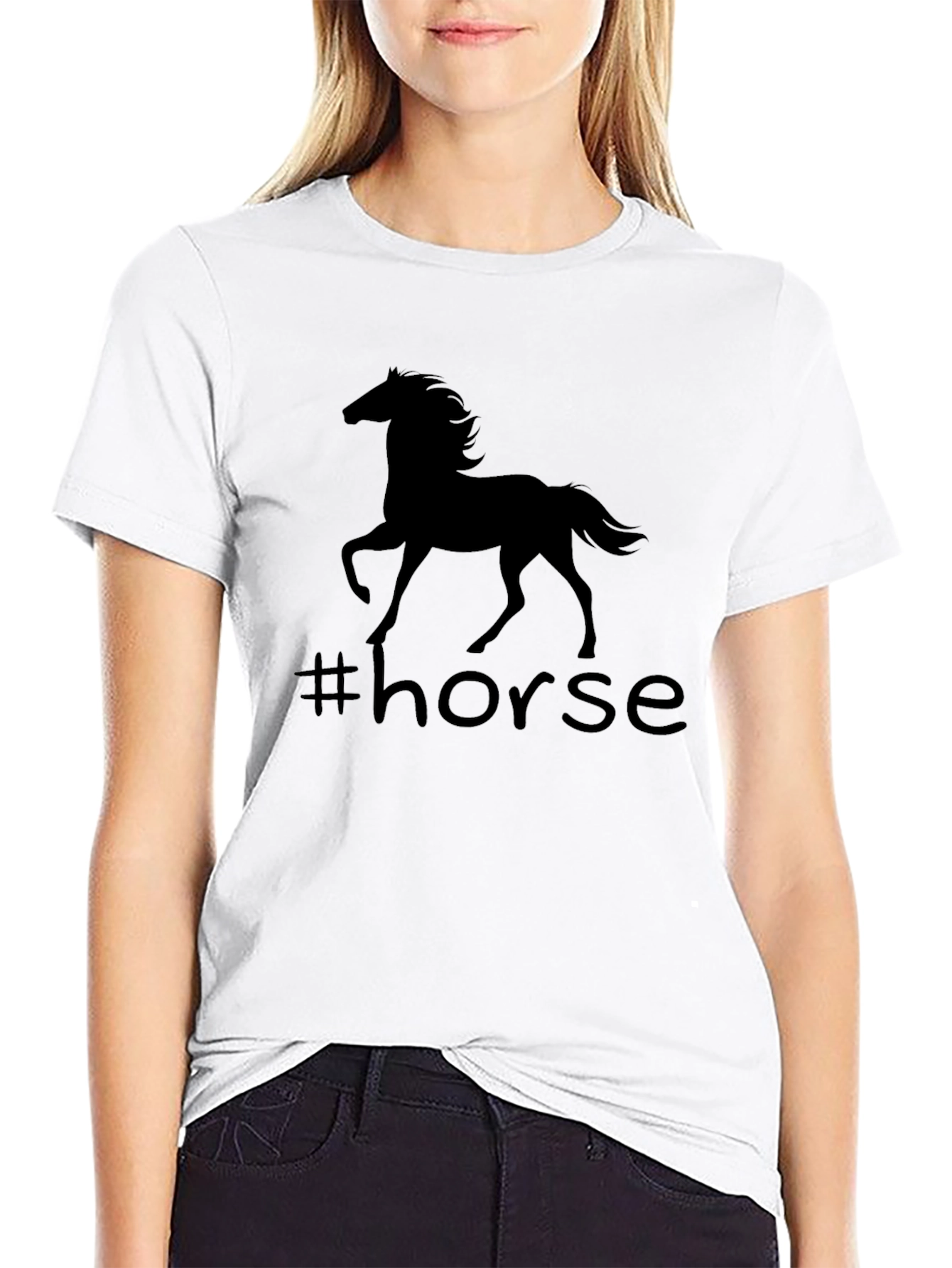 Horse Graphic Black T-Shirt