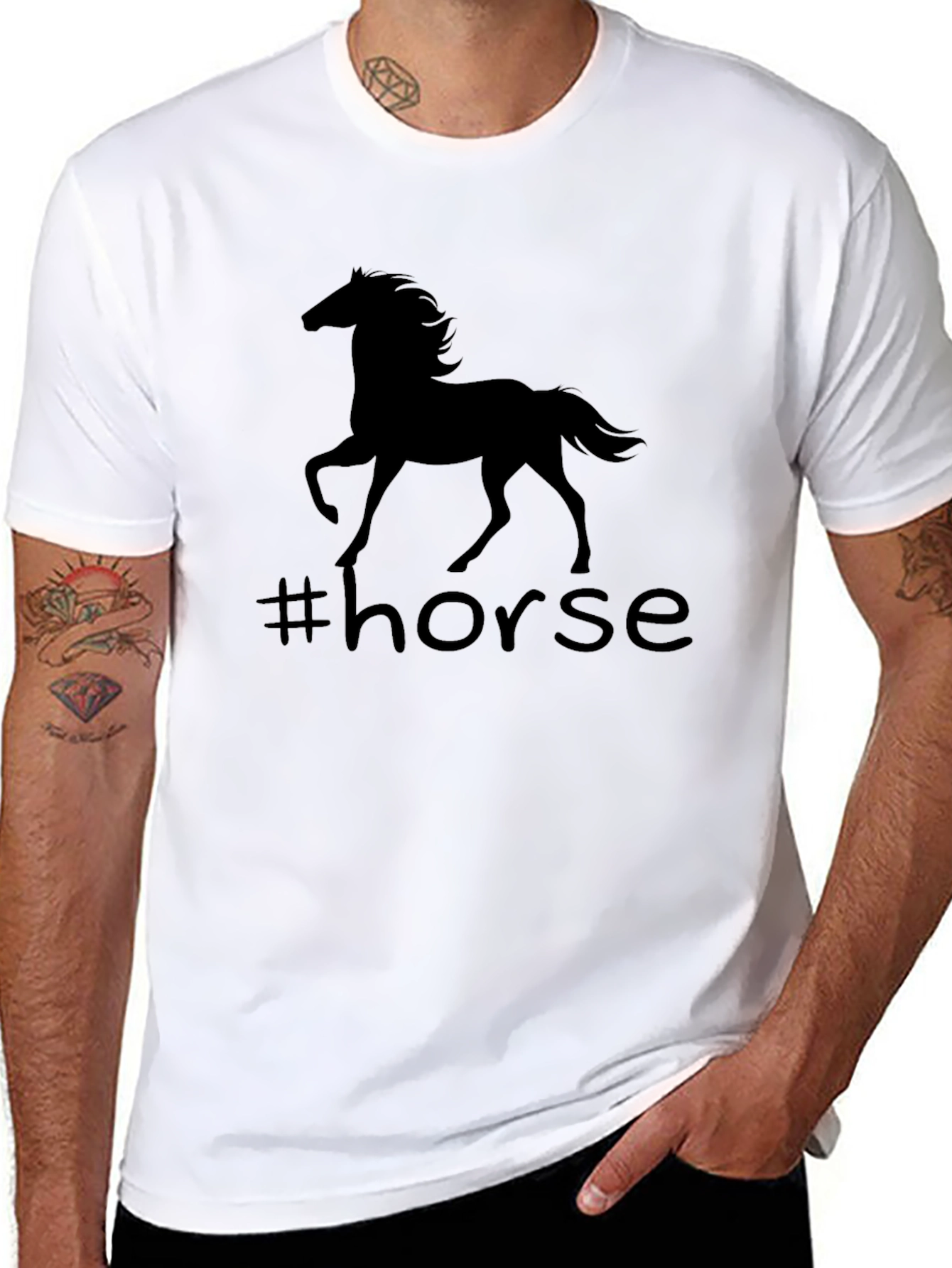 Horse Graphic Black T-Shirt
