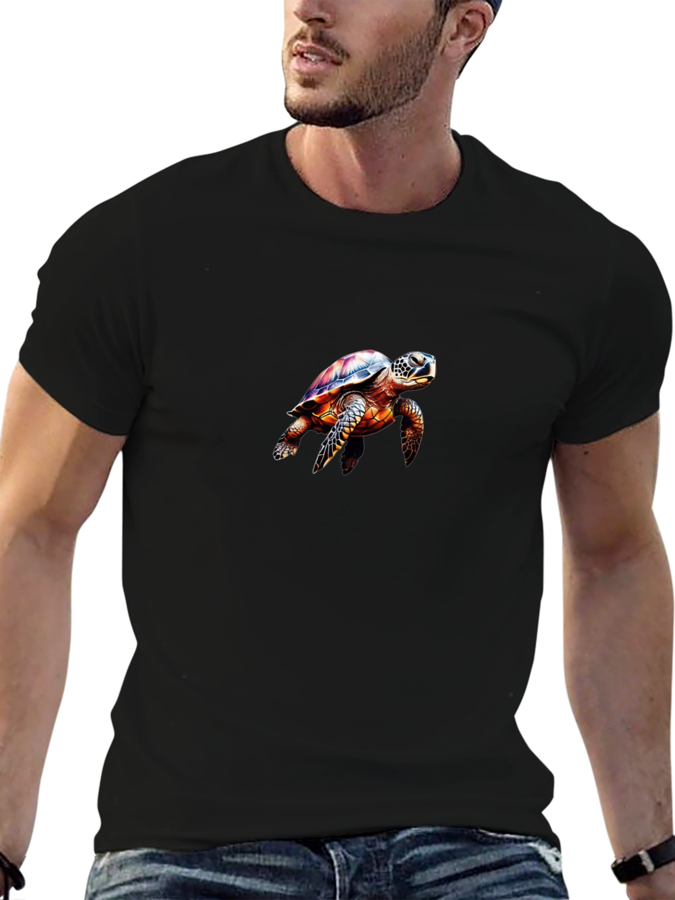 Sea Turtle Graphic Black T-Shirt