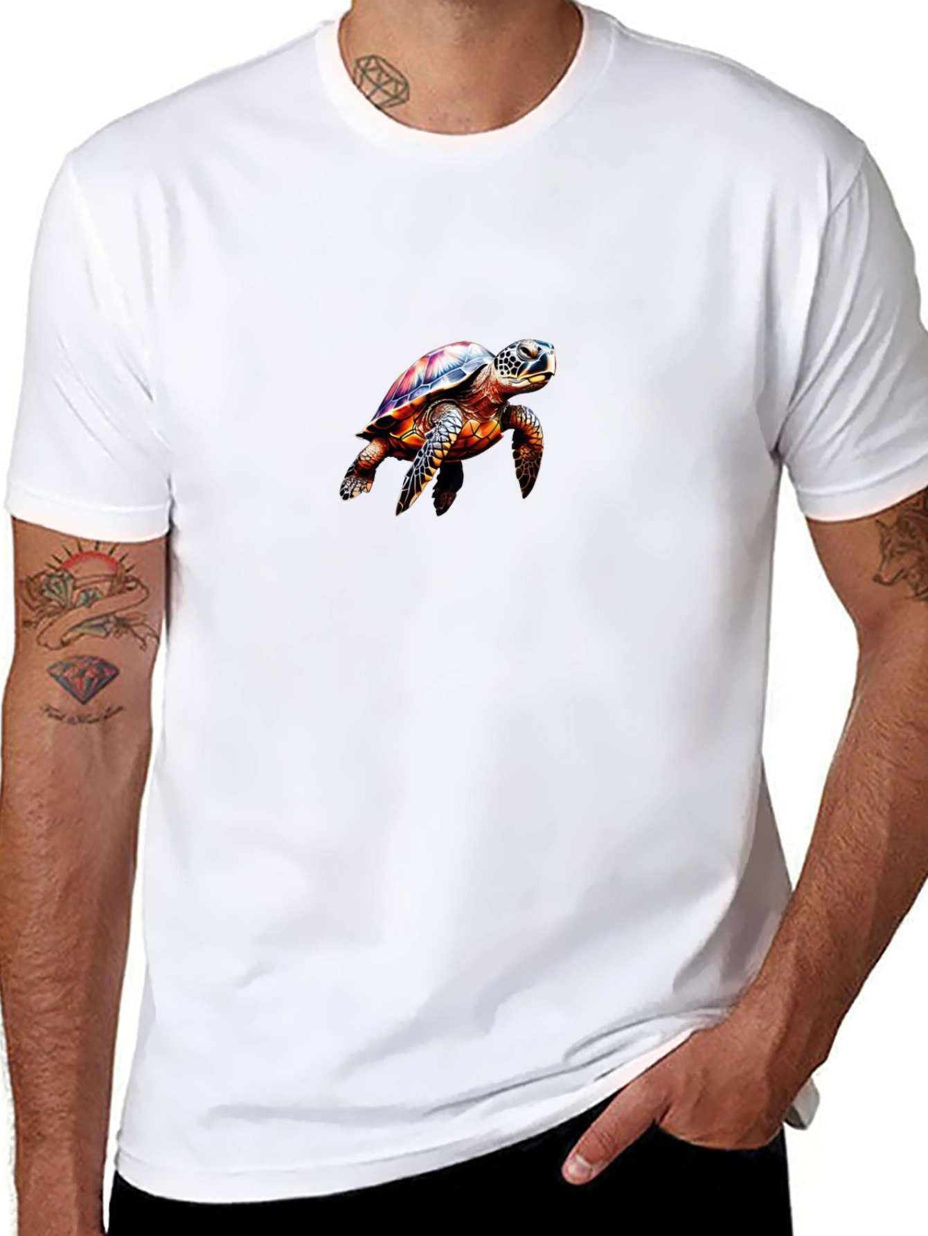 Sea Turtle Graphic Black T-Shirt