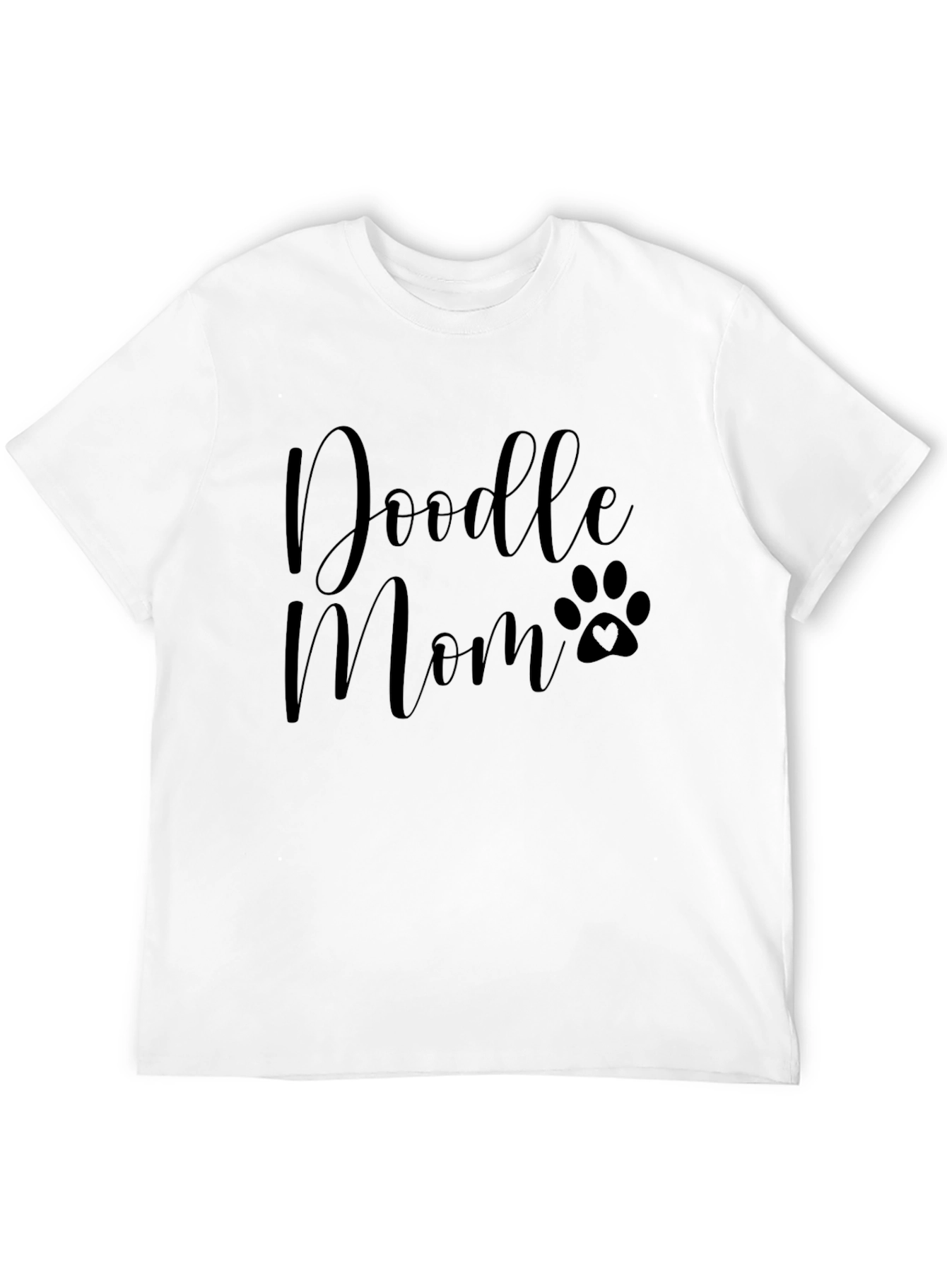 Doodle Mom Paw Print Graphic T-Shirt