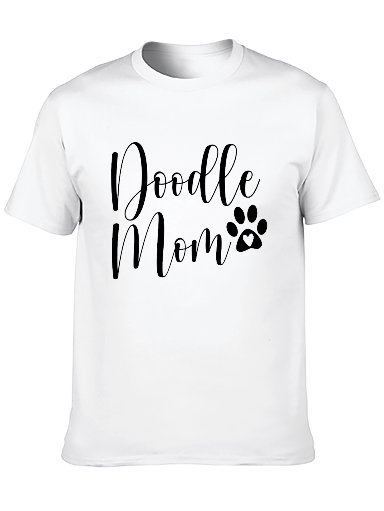 Doodle Mom Paw Print Graphic T-Shirt