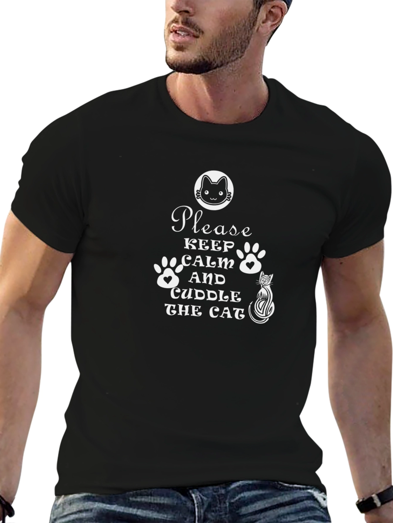 Keep Calm & Cuddle the Cat Graphic Tee