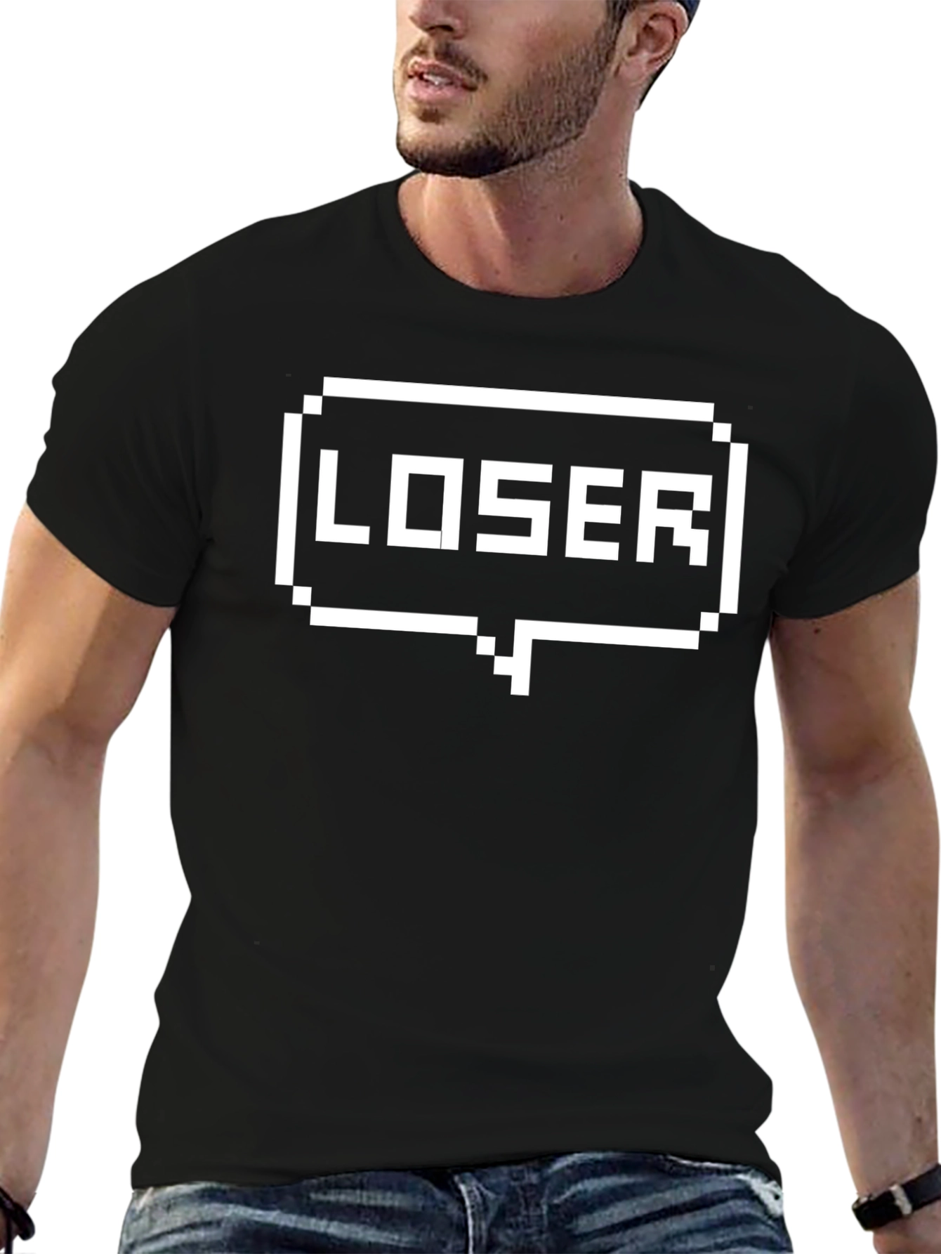 Pixel Loser Black Tee - Gamer Humor