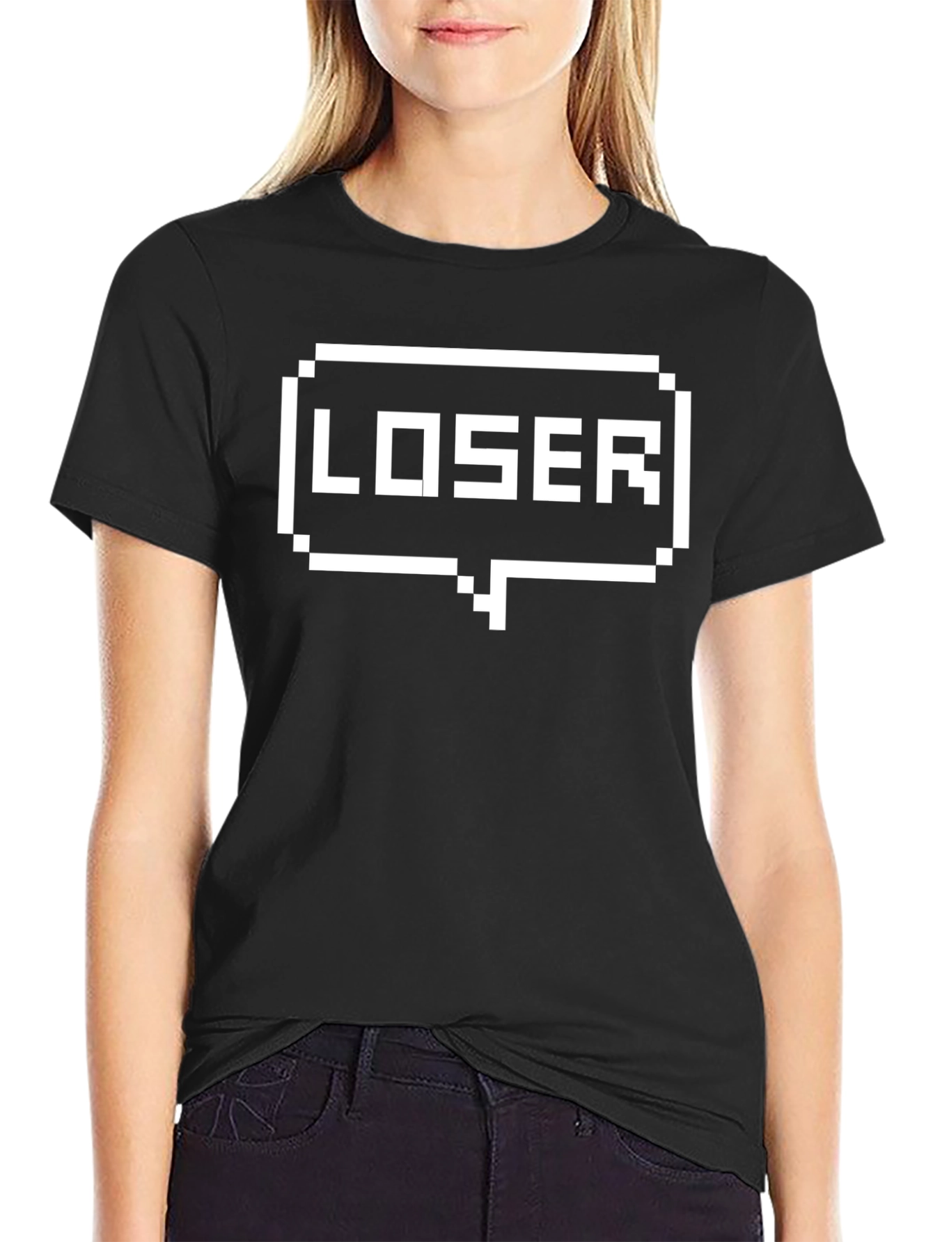 Pixel Loser Black Tee - Gamer Humor