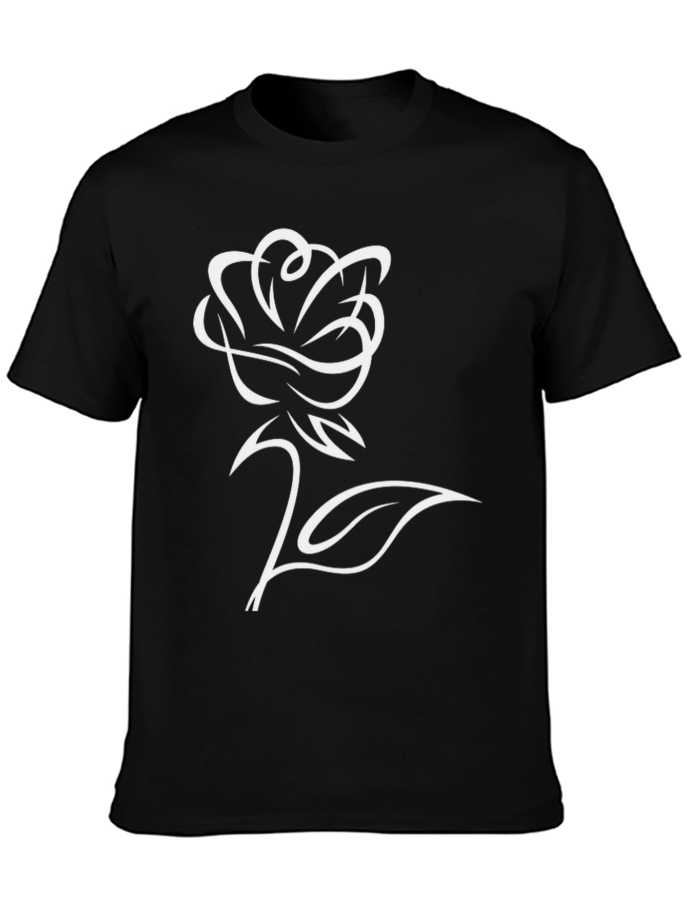 Black Rose Graphic Tee - Stylish Mens T-Shirt