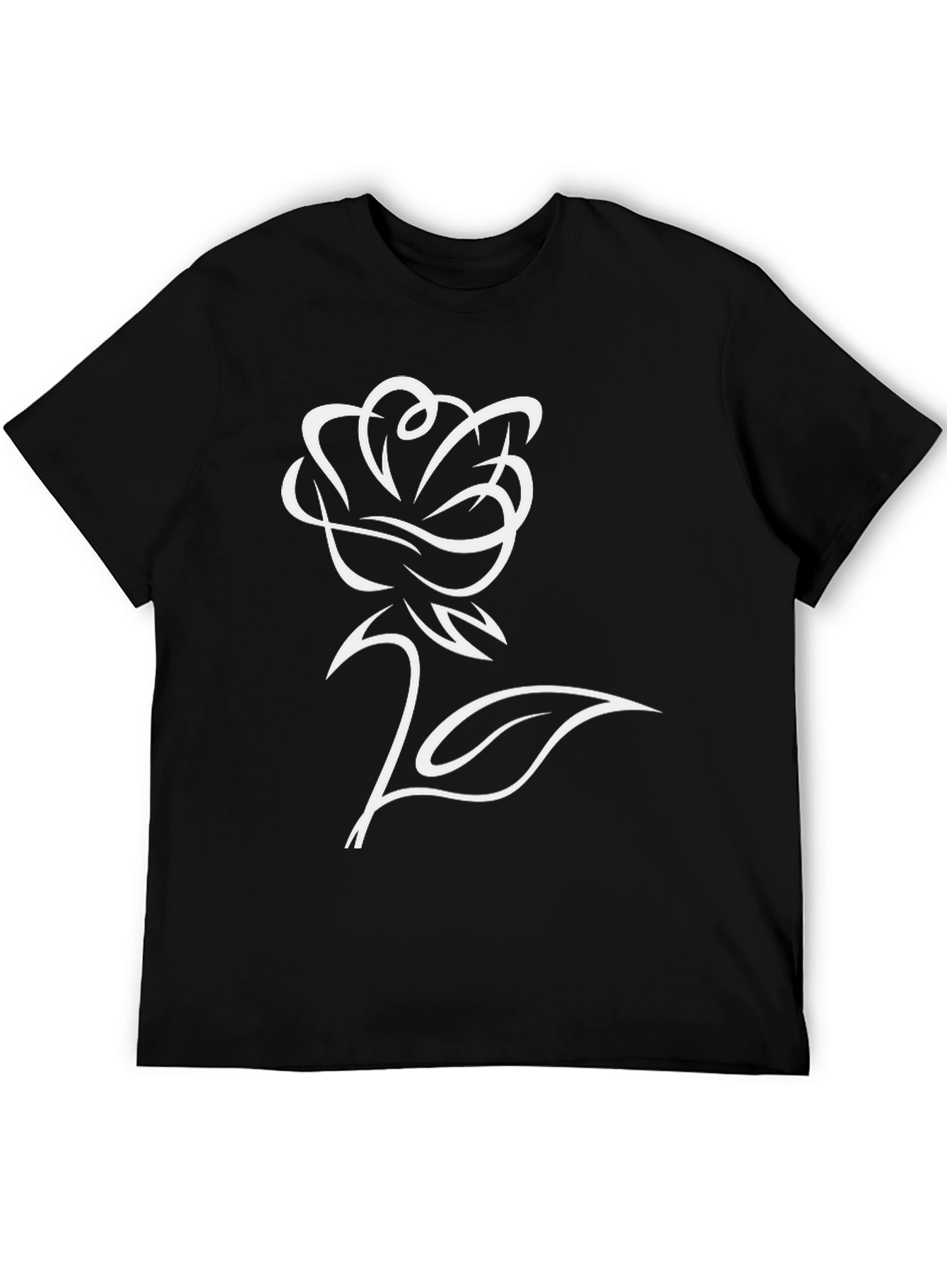 Black Rose Graphic Tee - Stylish Mens T-Shirt