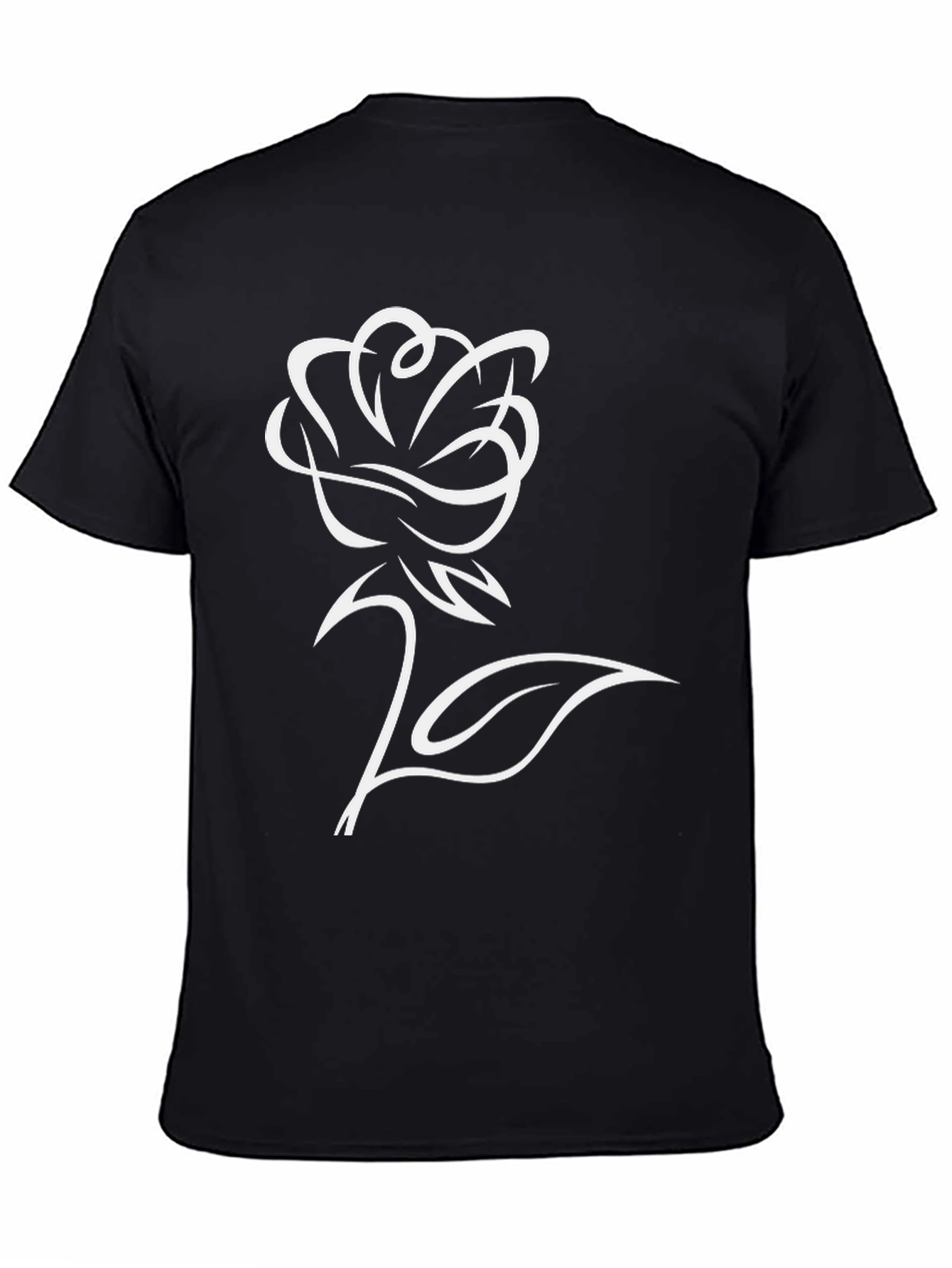 Black Rose Graphic Tee - Stylish Mens T-Shirt