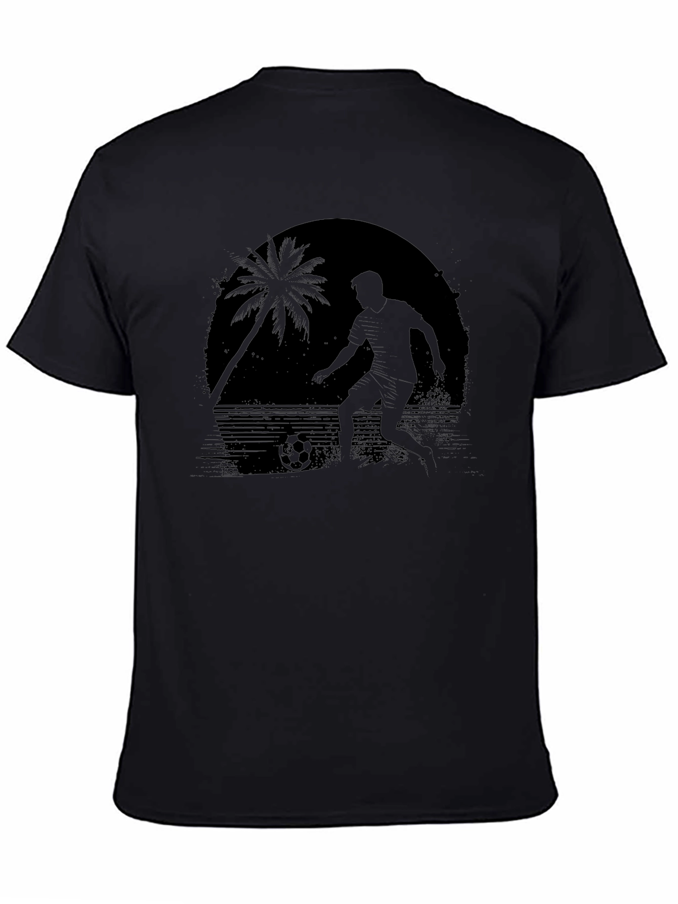 Beach Soccer Silhouette T-Shirt - Cool Graphic Tee