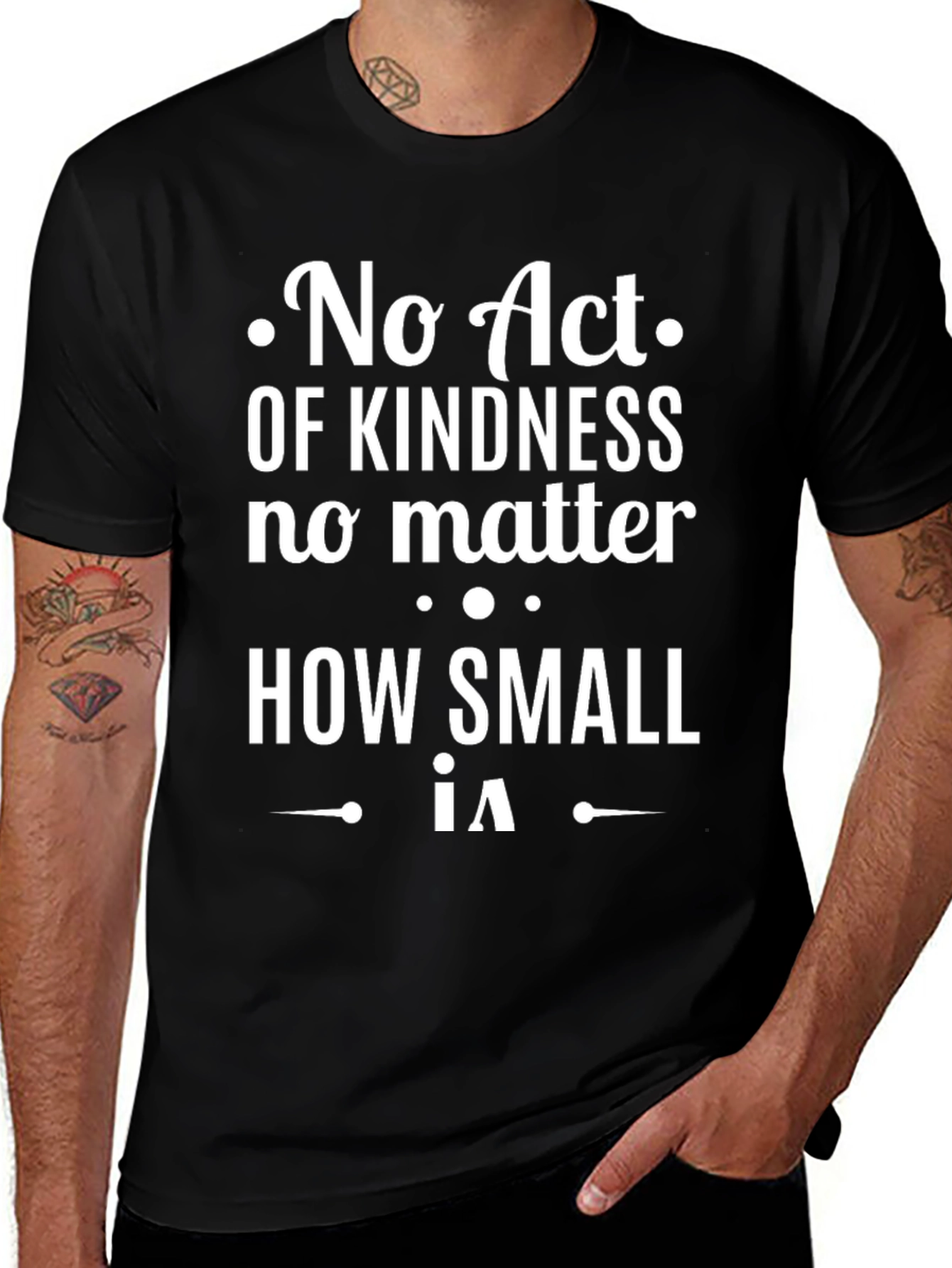 Kindness Matters Black Graphic T-Shirt