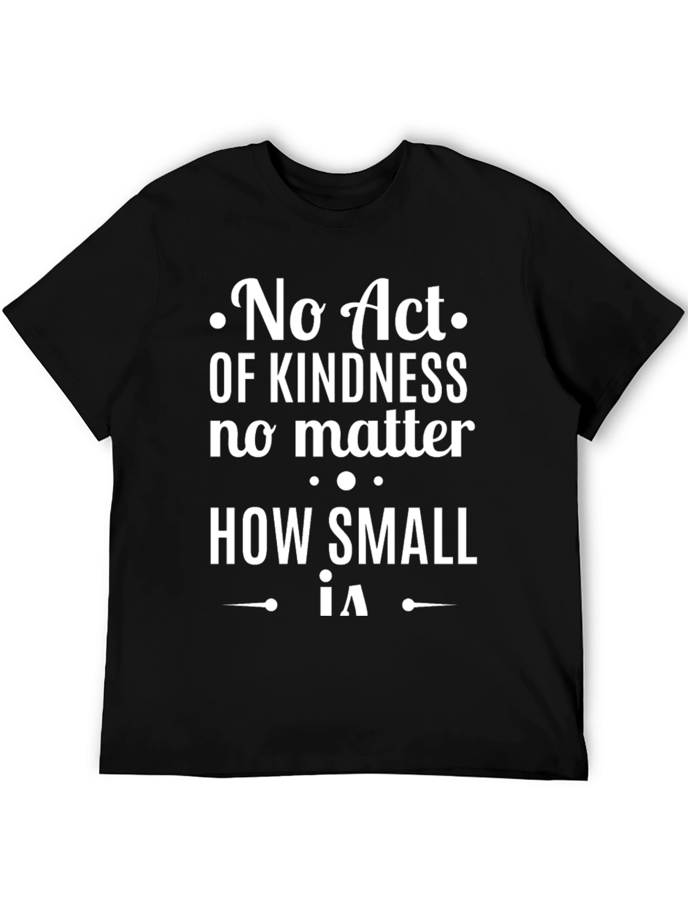 Kindness Matters Black Graphic T-Shirt