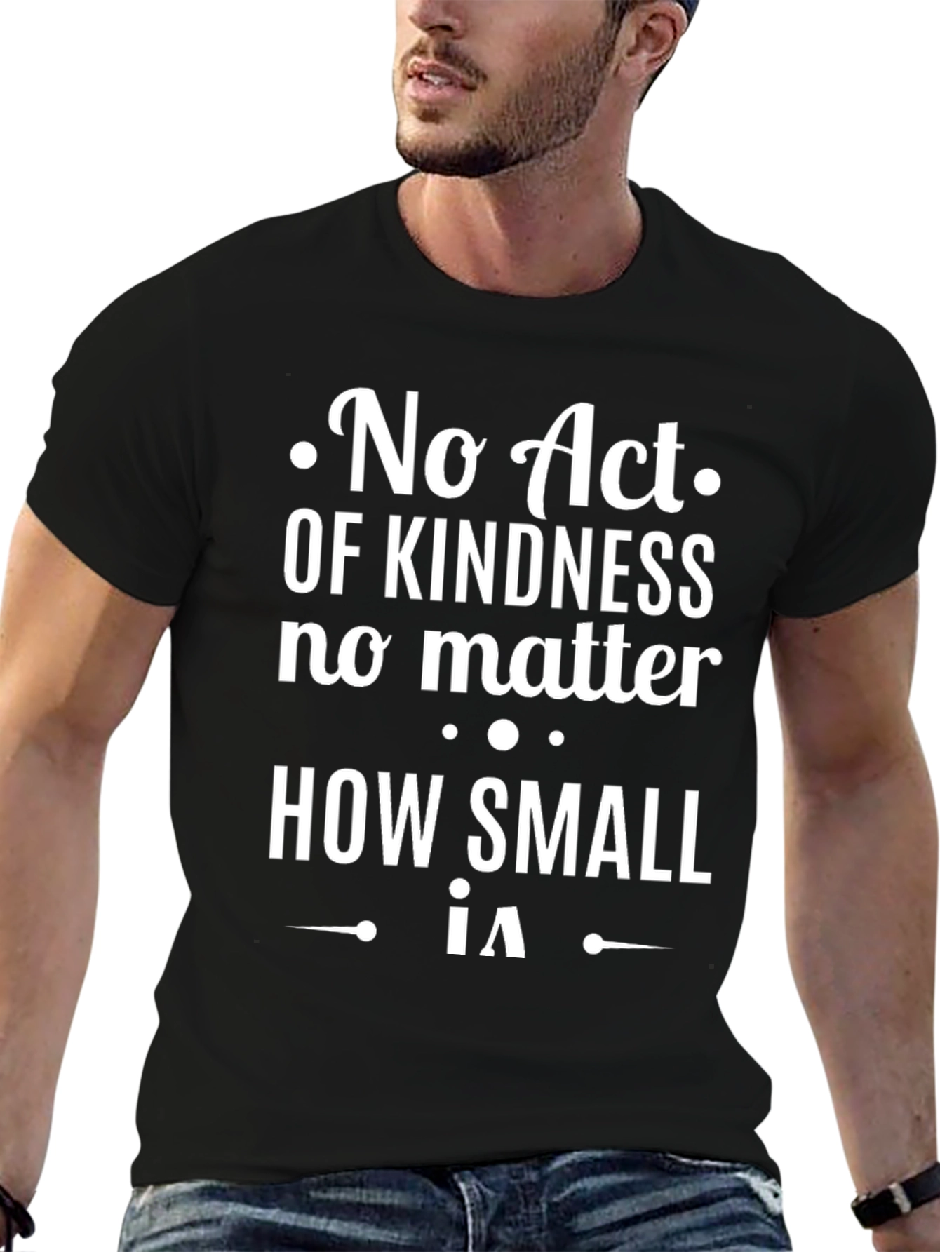 Kindness Matters Black Graphic T-Shirt