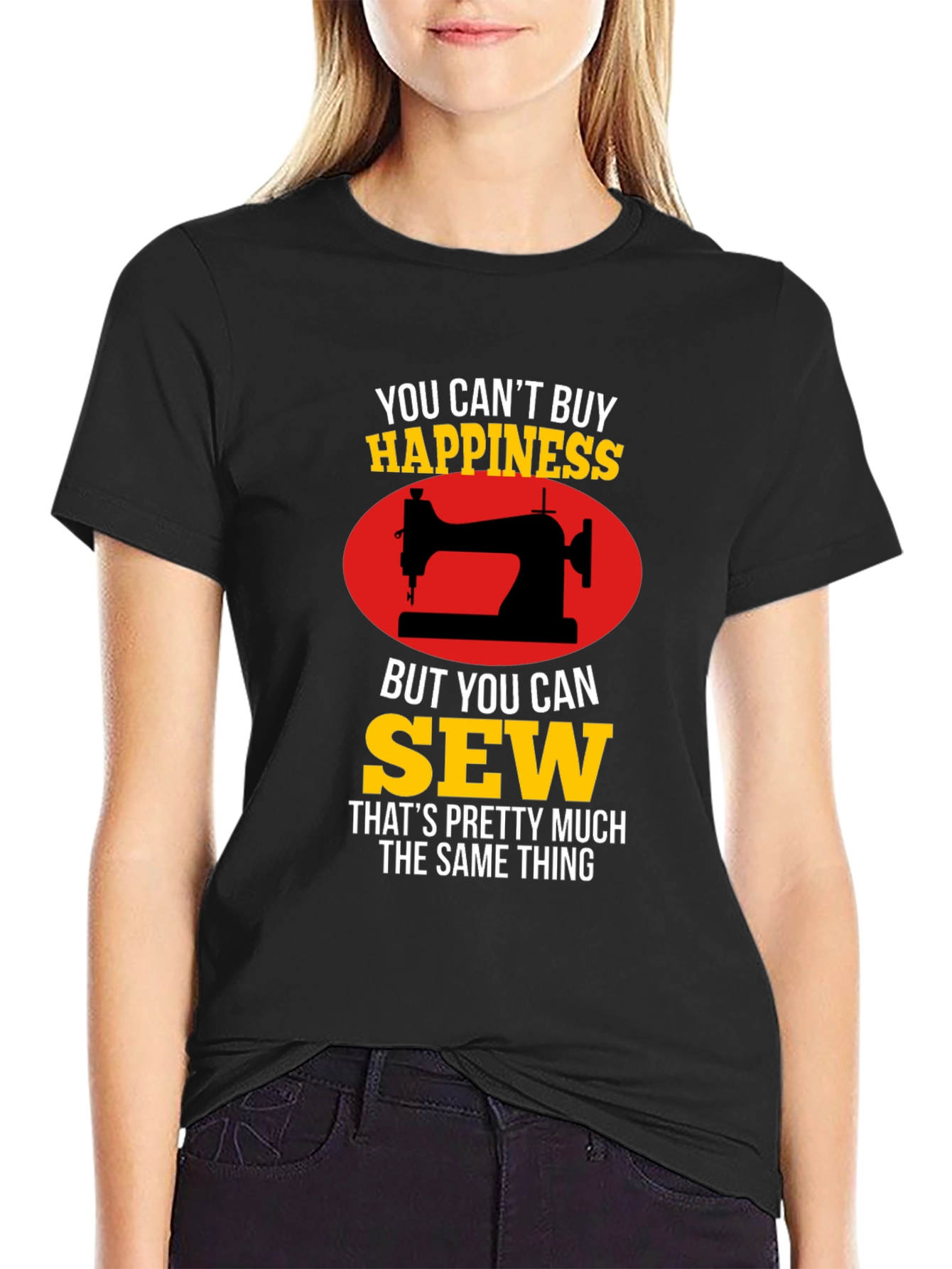 Sewing Happiness T-Shirt - Gift for Seamstress