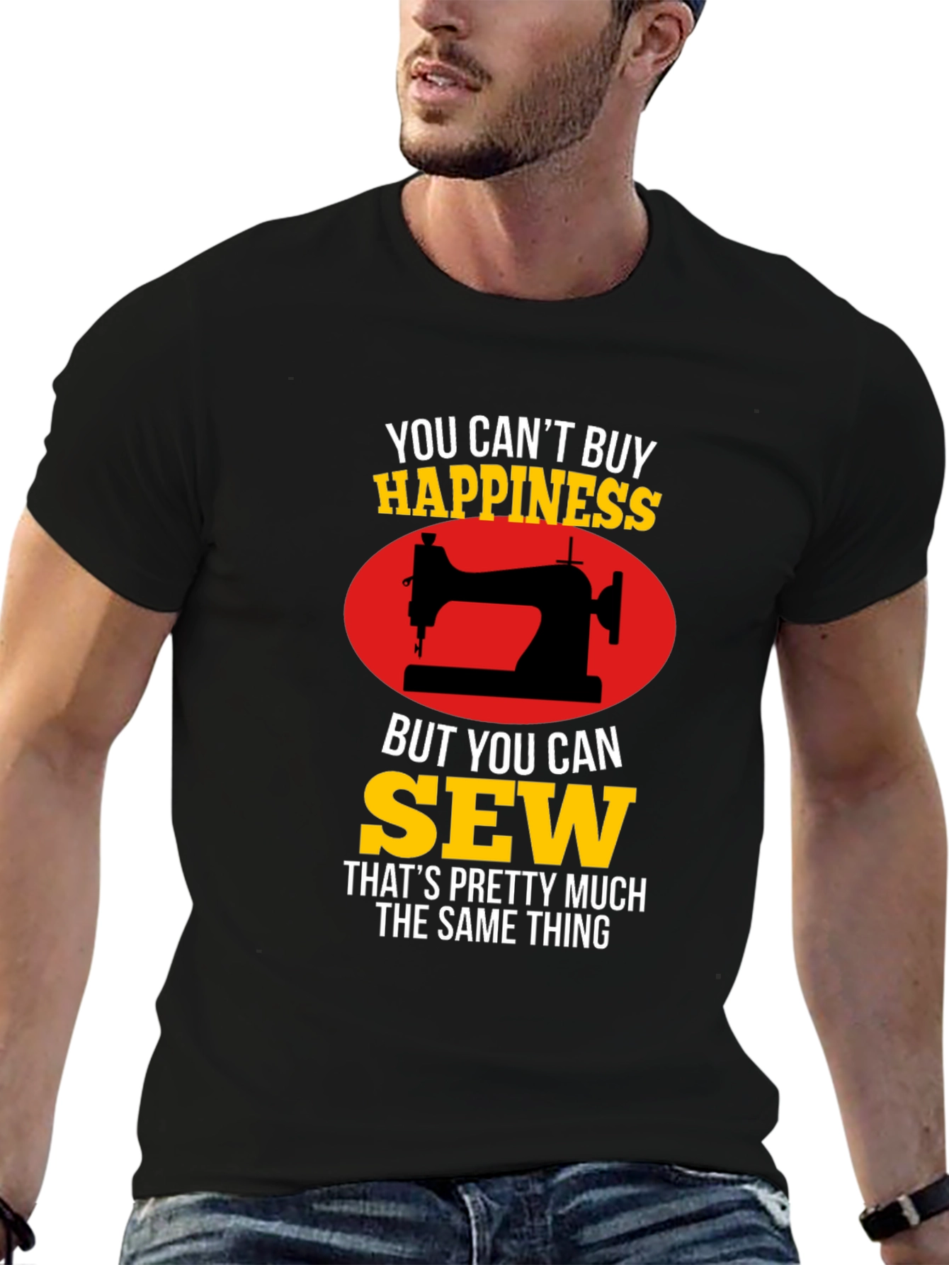 Sewing Happiness T-Shirt - Gift for Seamstress