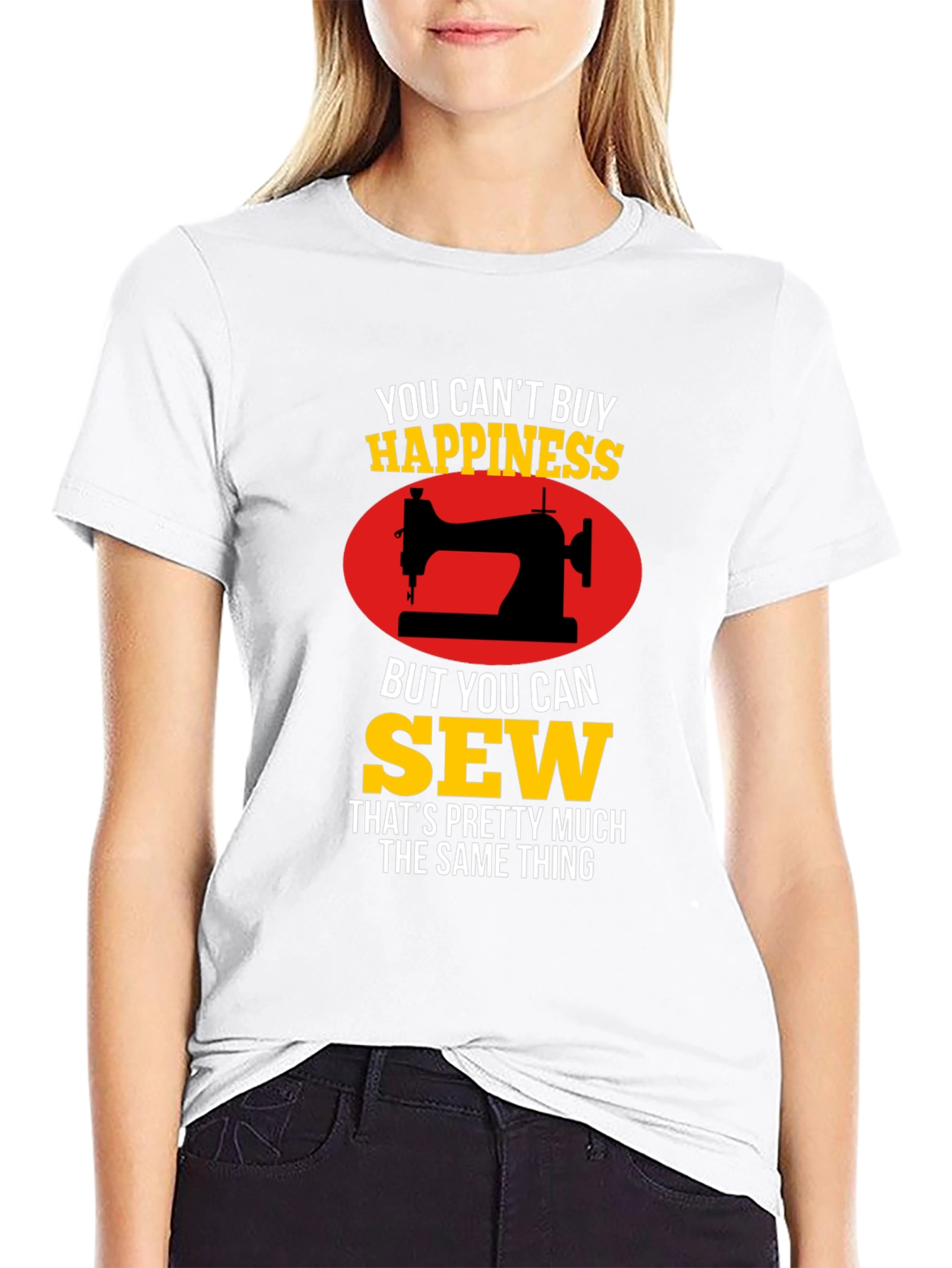 Sewing Happiness T-Shirt - Gift for Seamstress