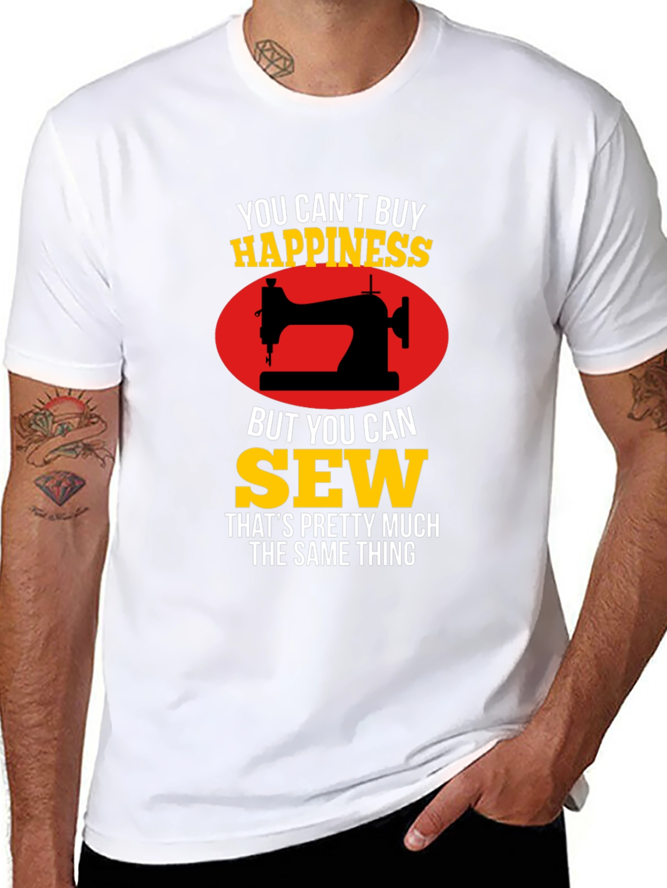 Sewing Happiness T-Shirt - Gift for Seamstress