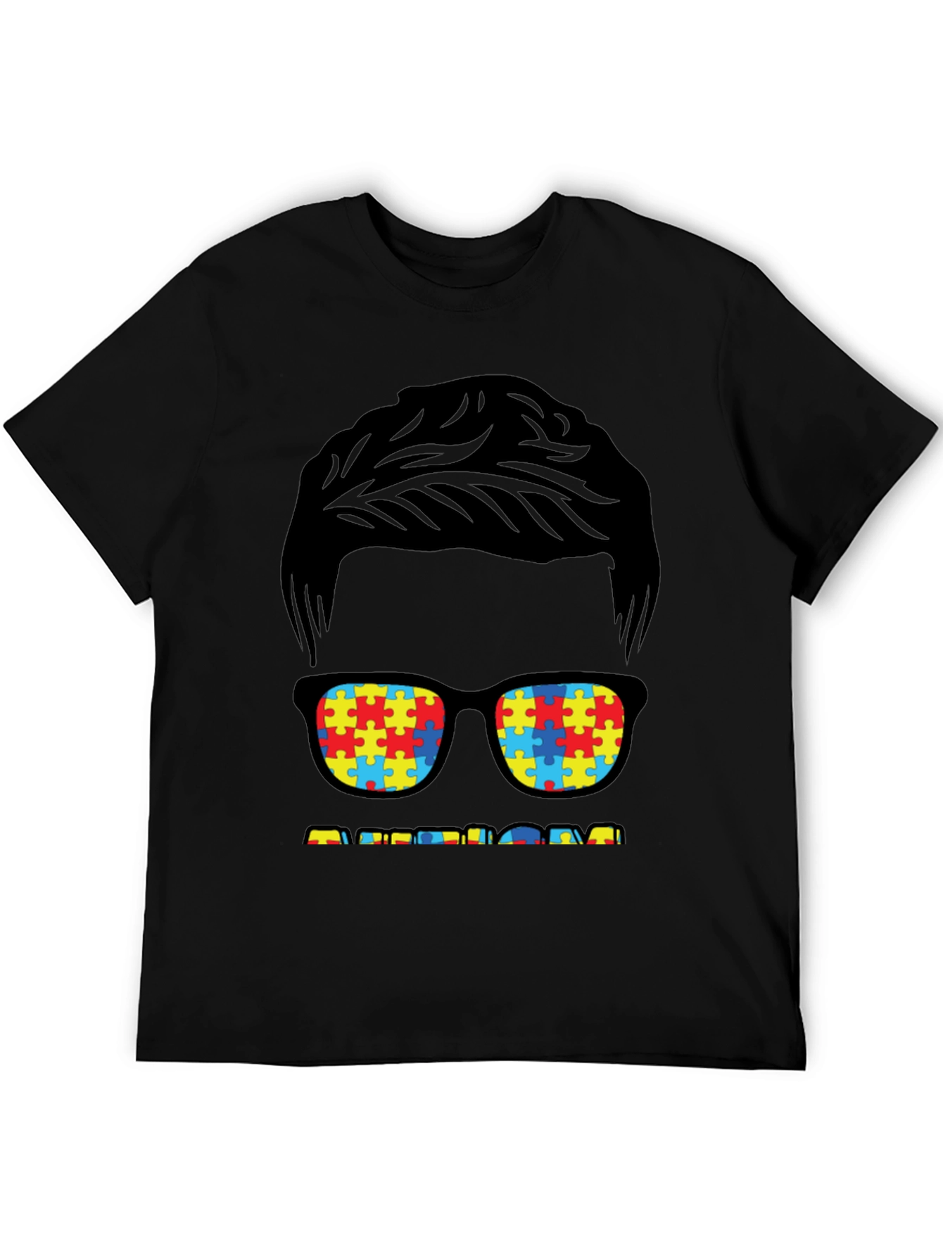 Autism Awareness T-Shirt Puzzle Glasses