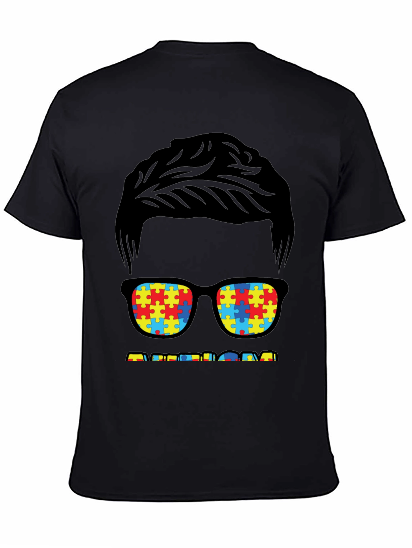 Autism Awareness T-Shirt Puzzle Glasses