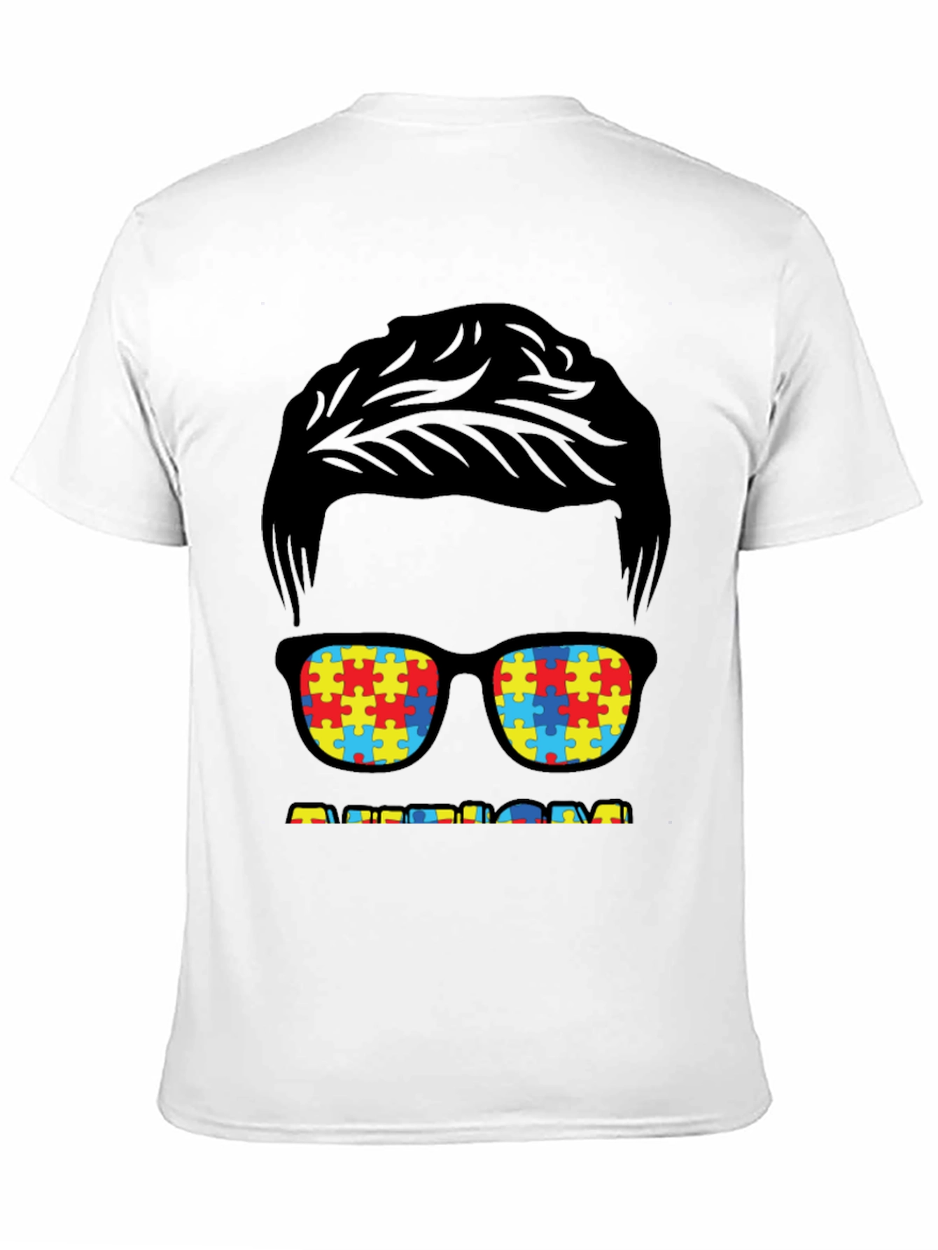 Autism Awareness T-Shirt Puzzle Glasses