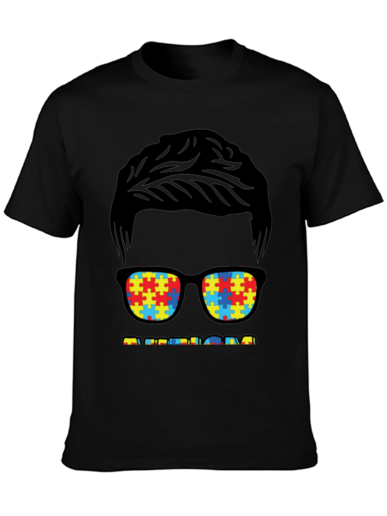 Autism Awareness T-Shirt Puzzle Glasses