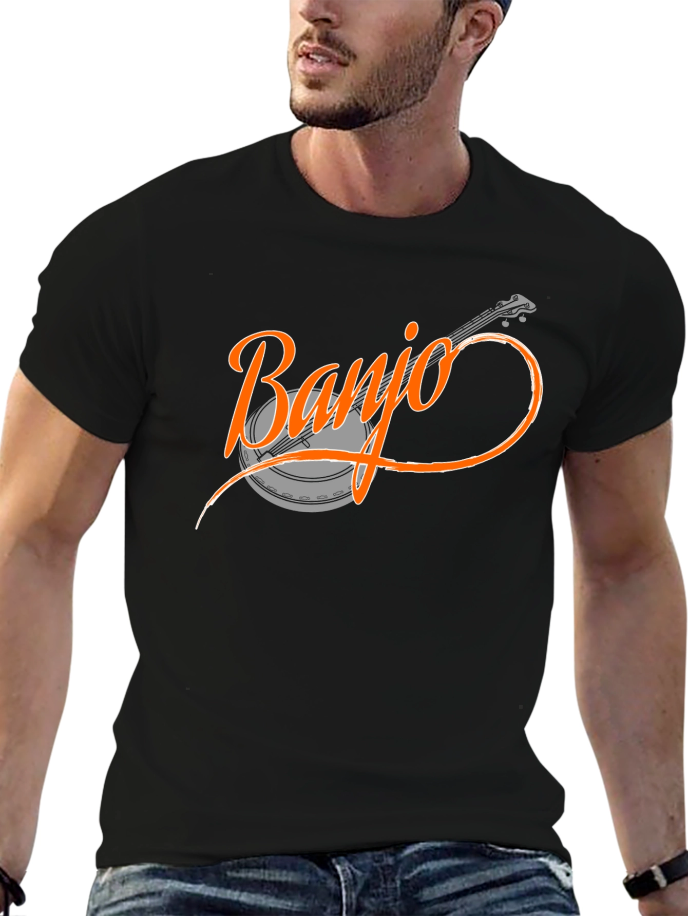 Banjo Graphic T-Shirt - Musical Instrument Tee