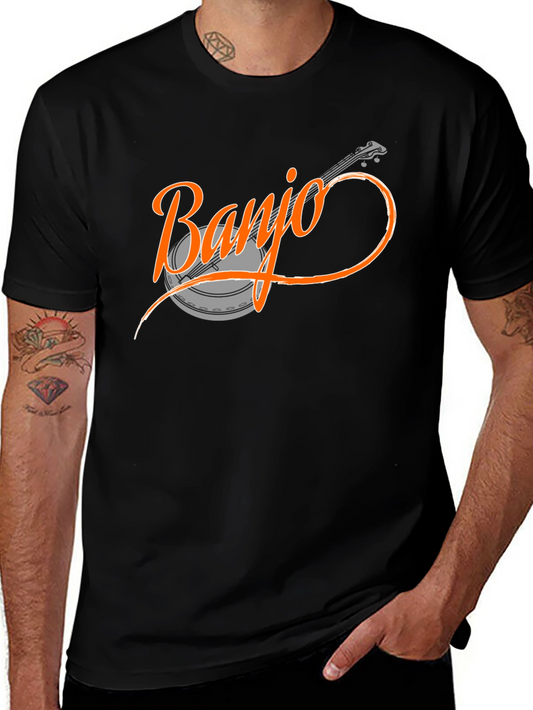 Banjo Graphic T-Shirt - Musical Instrument Tee