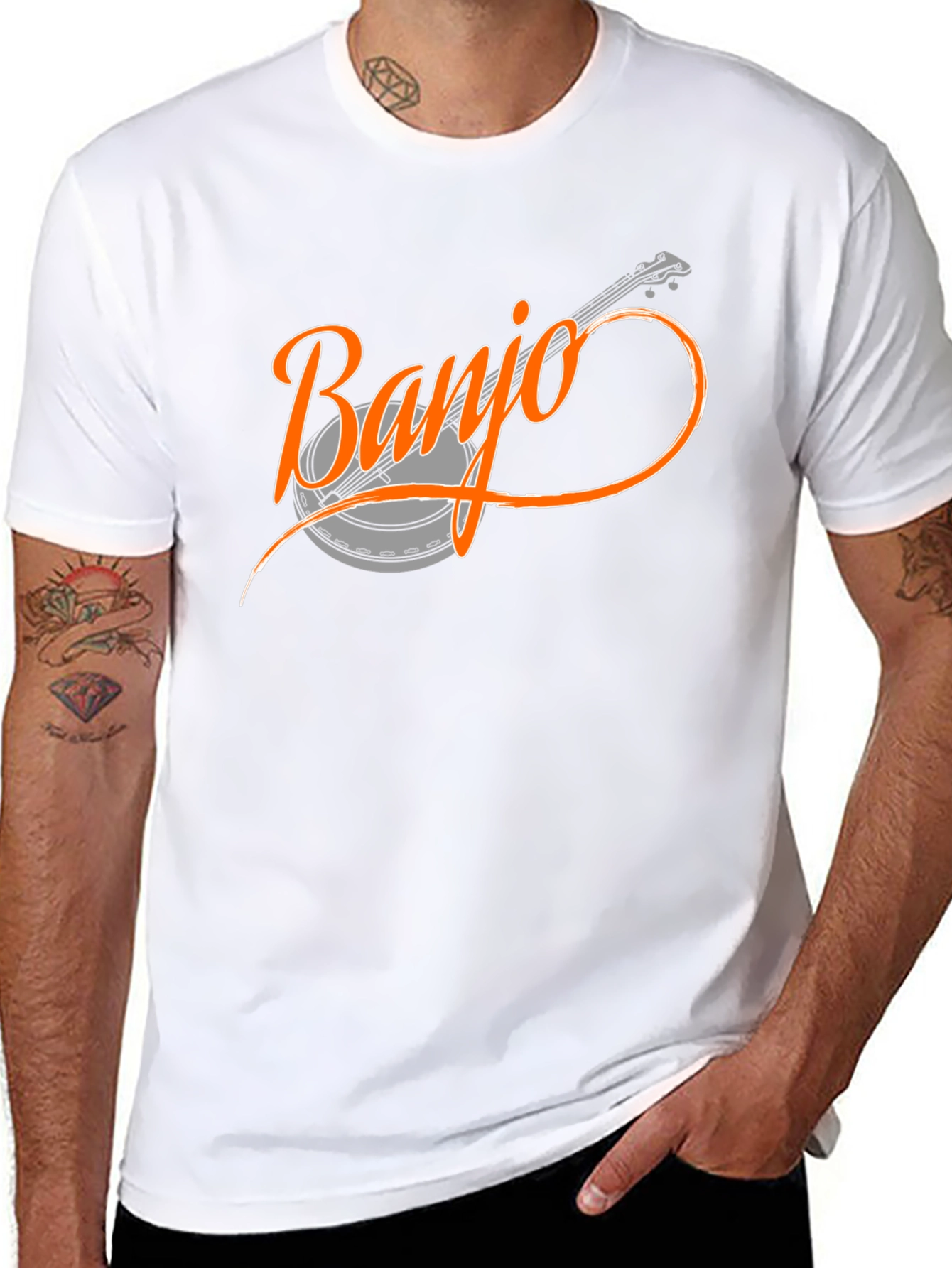 Banjo Graphic T-Shirt - Musical Instrument Tee