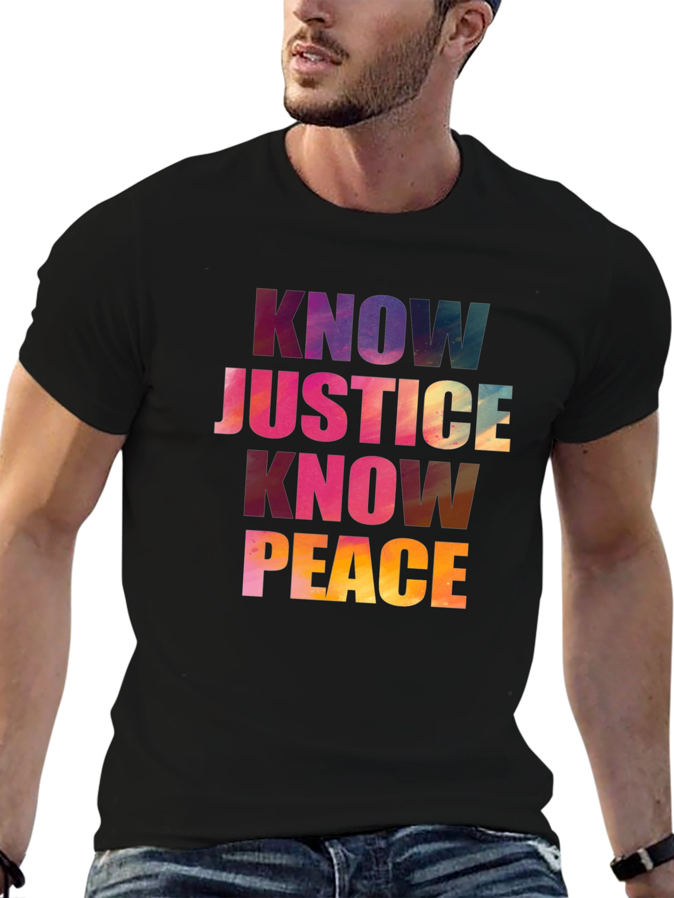 Know Justice Know Peace Graphic T-Shirt
