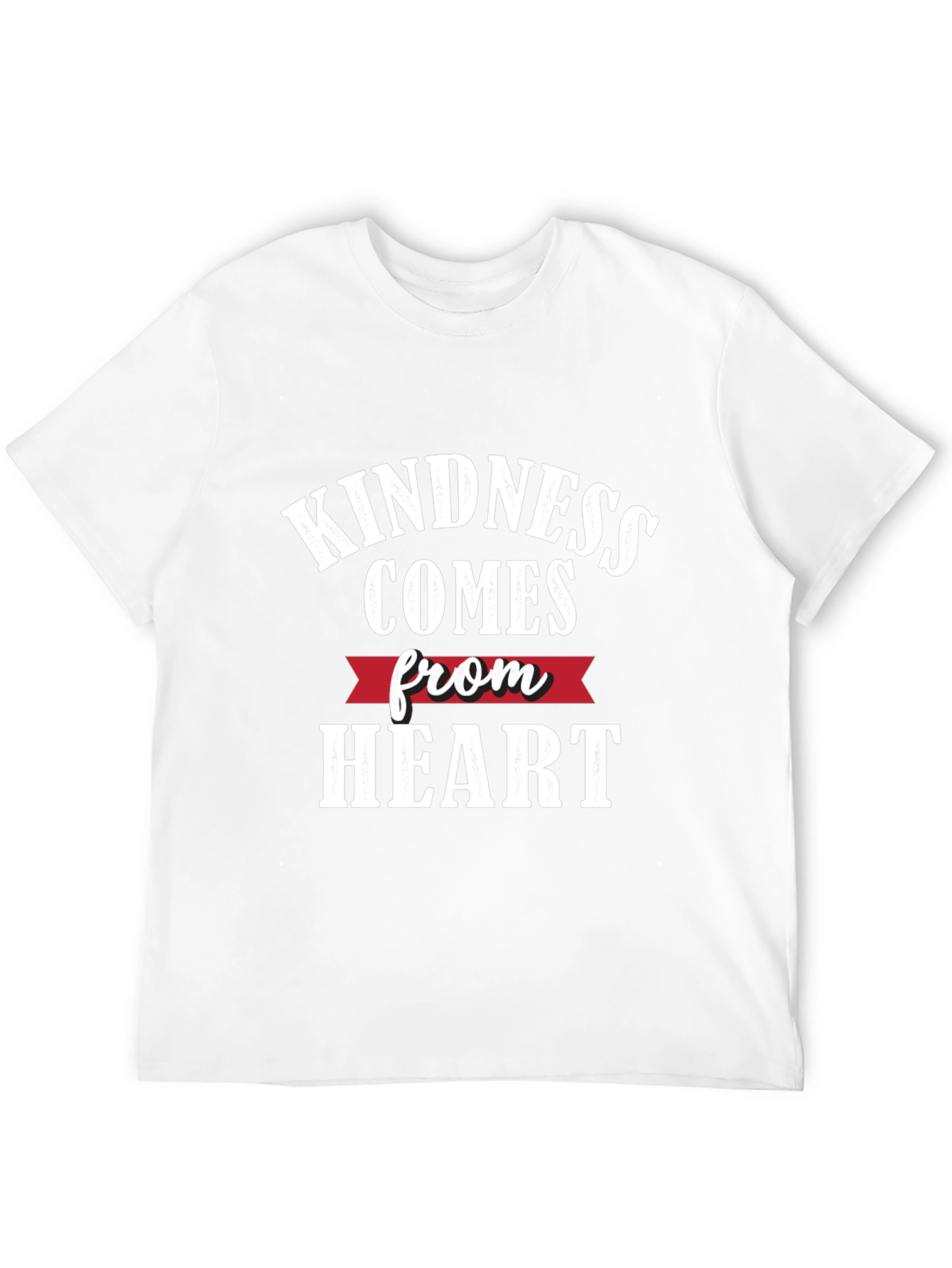 Kindness Comes From Heart Black Graphic Tee