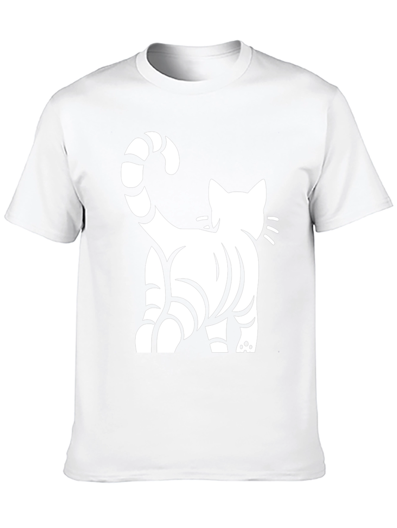 Cool Cat Back Print Black T-Shirt