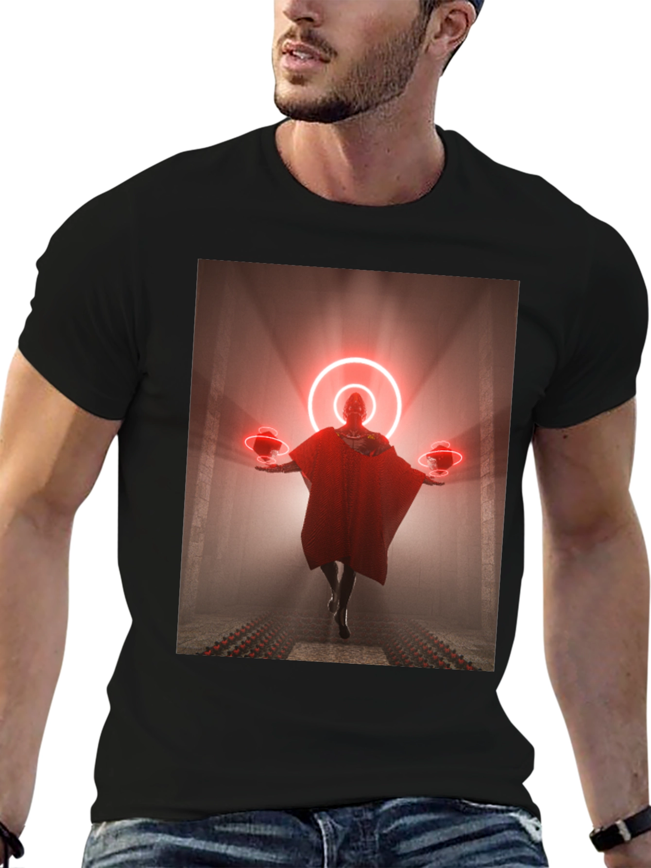 Sci-Fi Wizard Black T-Shirt