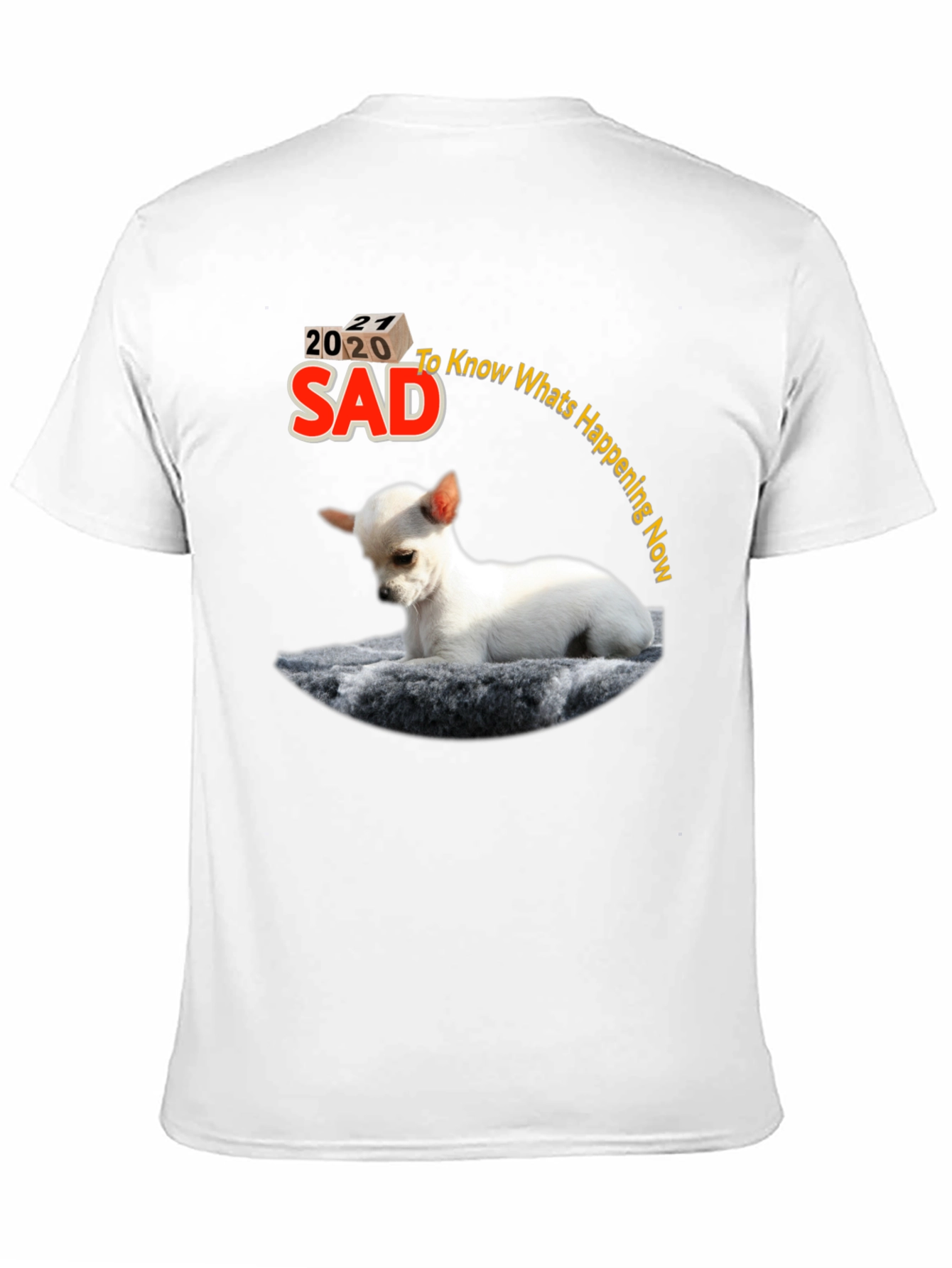 Sad 2020-2021 Dog Graphic Tee - Mens Black T-Shirt