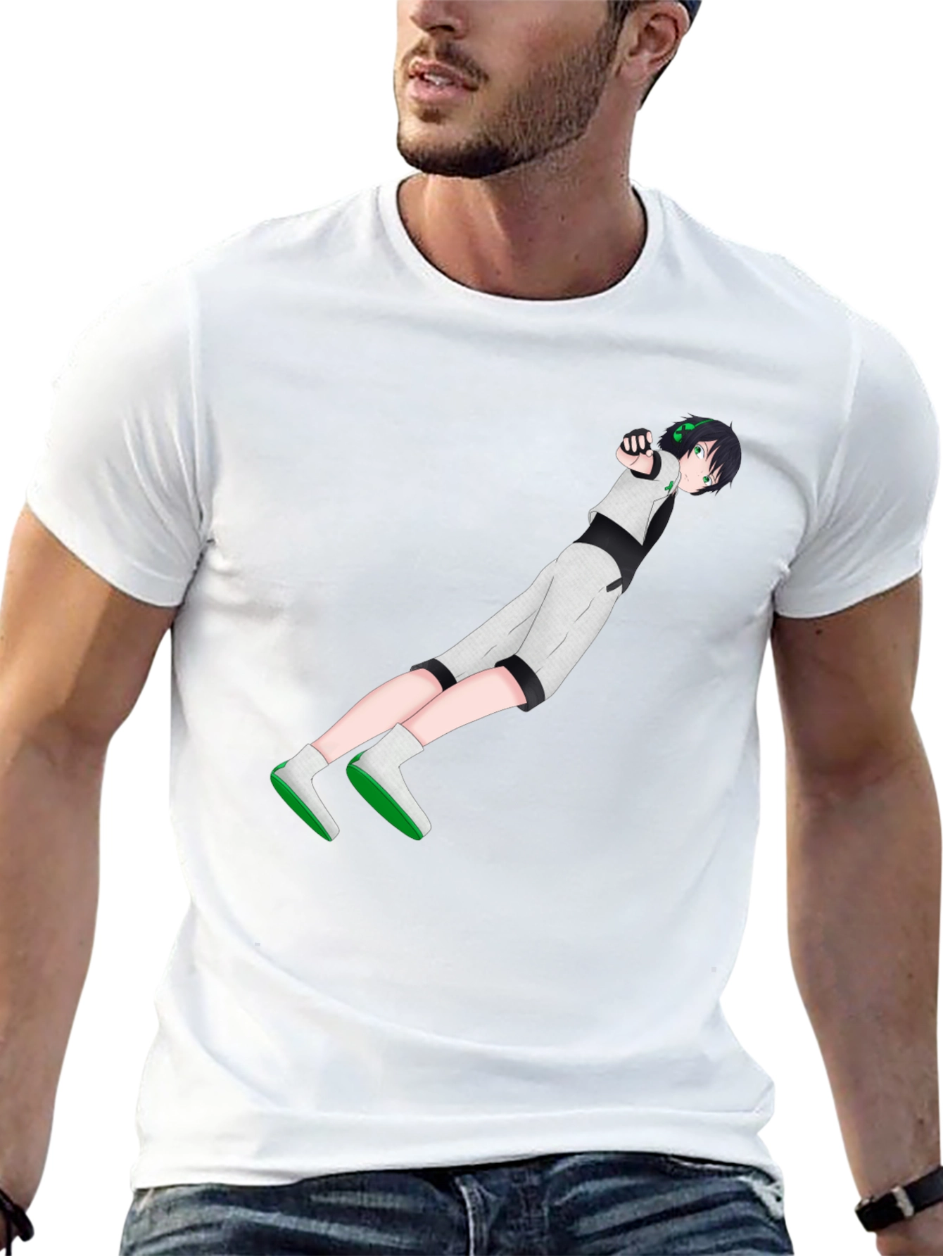 Anime Character Graphic Black T-Shirt