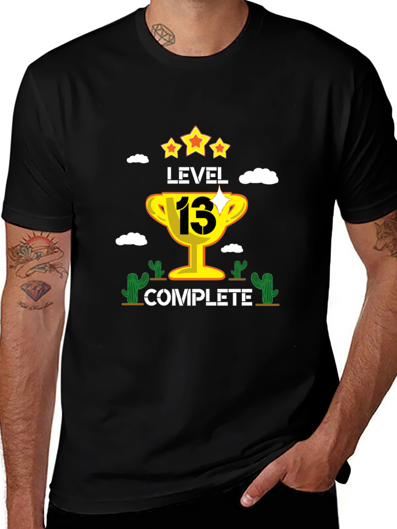 Level 13 Complete Black Graphic T-Shirt
