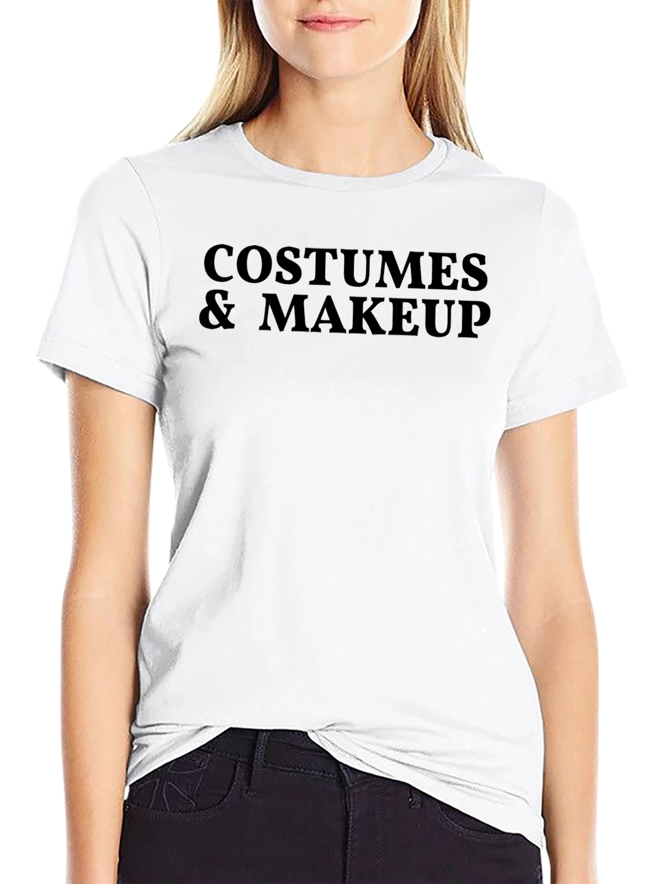 Costumes & Makeup Graphic Tee - Black Cotton Blend