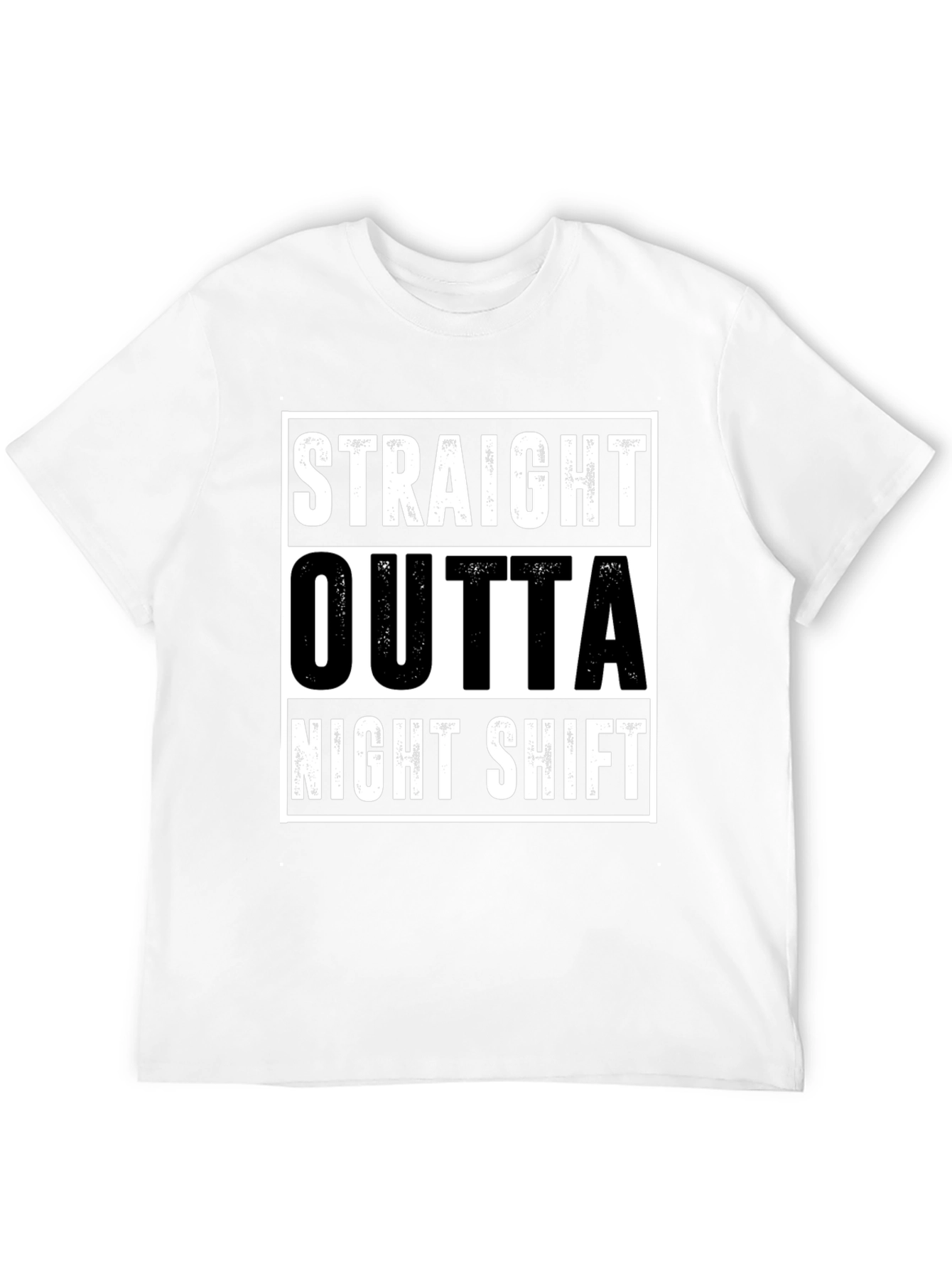 Straight Outta Night Shift Black Graphic Tee