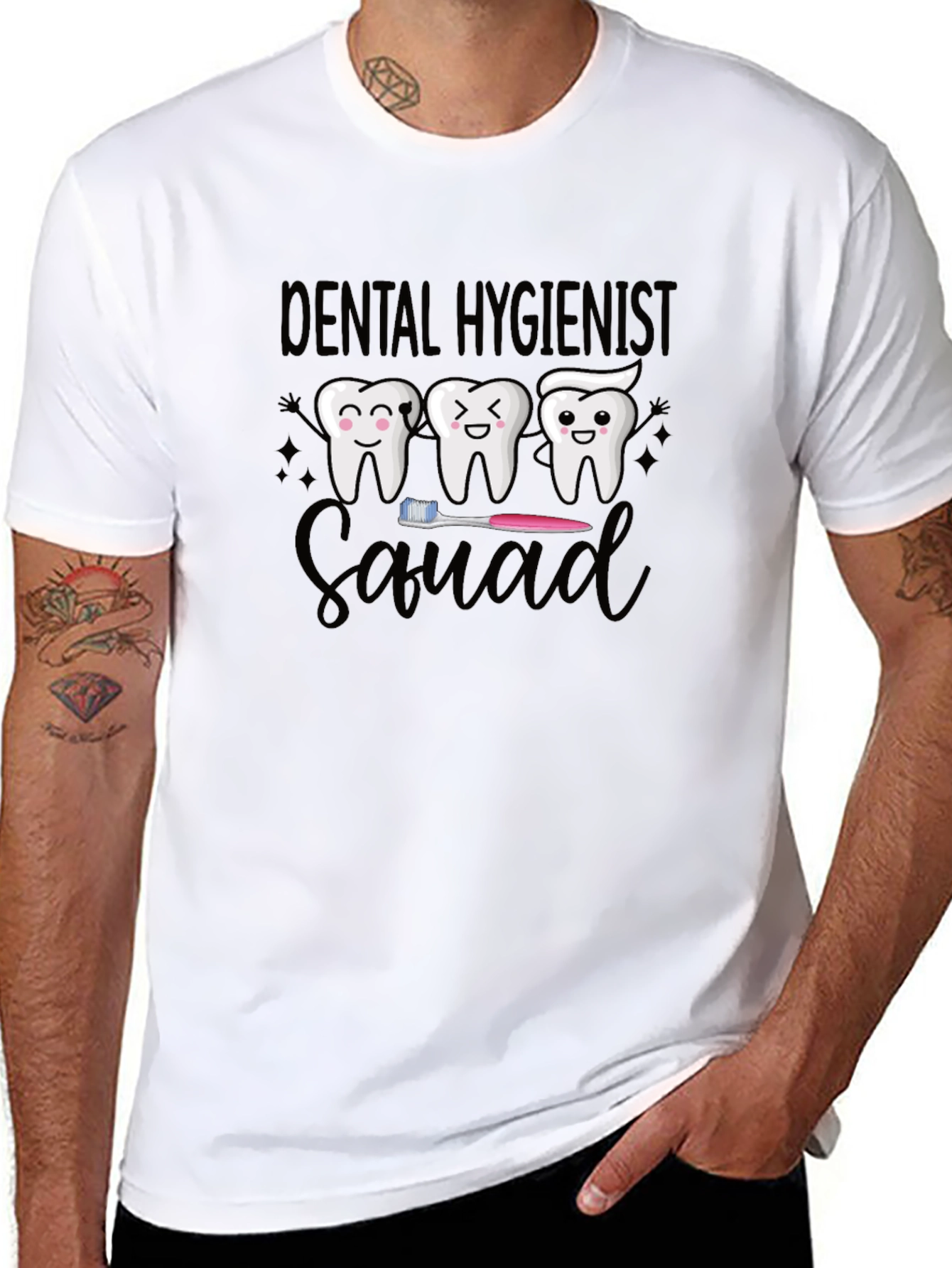 Dental Hygienist Squad Graphic Tee - Black