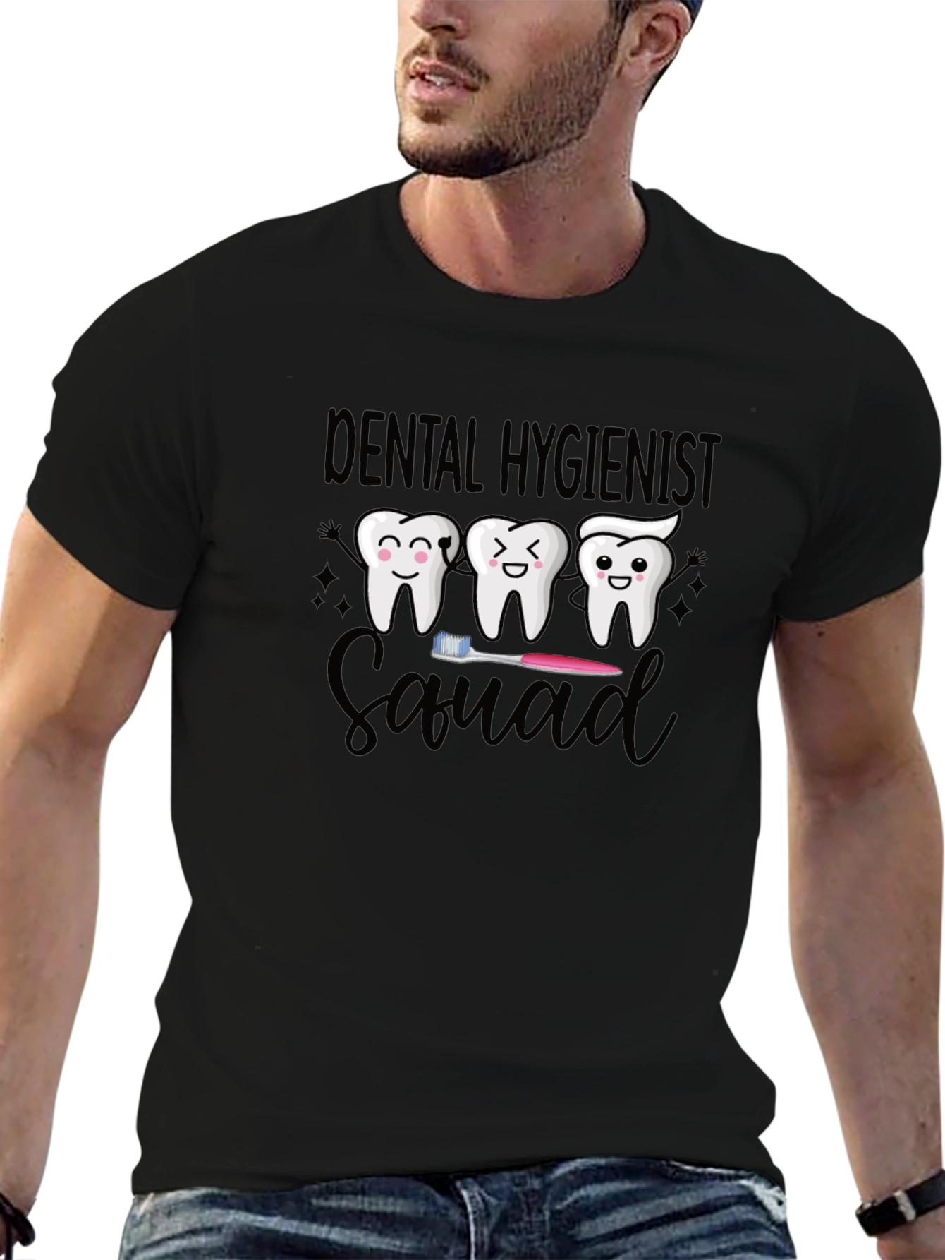 Dental Hygienist Squad Graphic Tee - Black