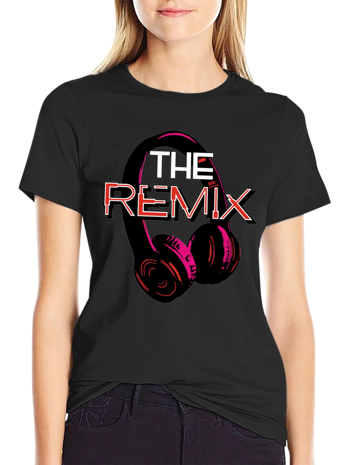 The Remix Graphic Tee - Black Crew Neck T-Shirt